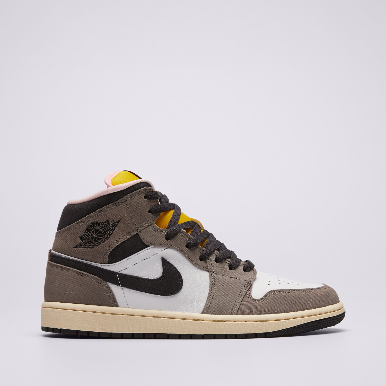 Buty sneakersy męskie AIR JORDAN 1 MID  HQ2011-100 BIAŁY