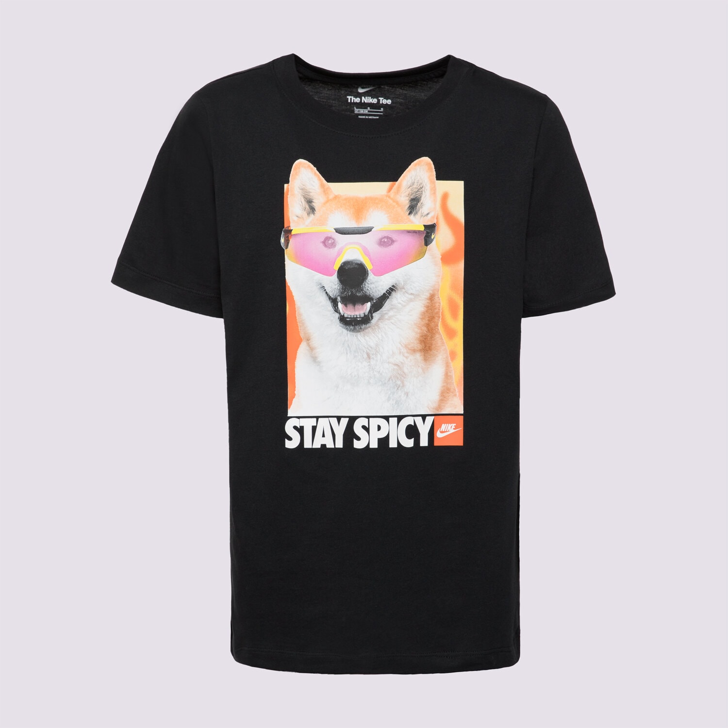 Koszulka, t-shirt dla dzieci NIKE T-SHIRT K NSW TEE PHOTO SHIBA GIRL HV5206-010 CZARNY