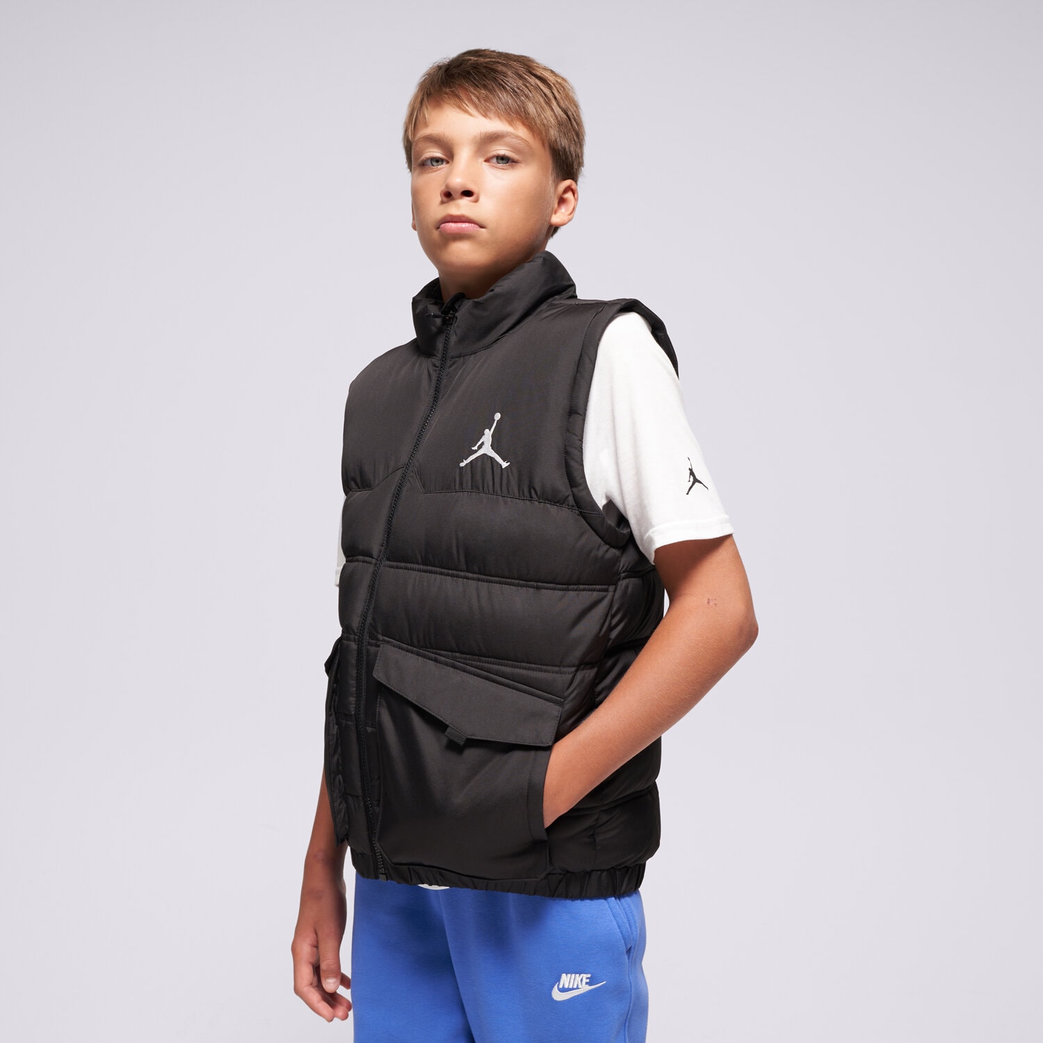 JORDAN BEZRĘKAWNIK JDB PUFFER FILLED VEST BOY 95D532-023 CZARNY