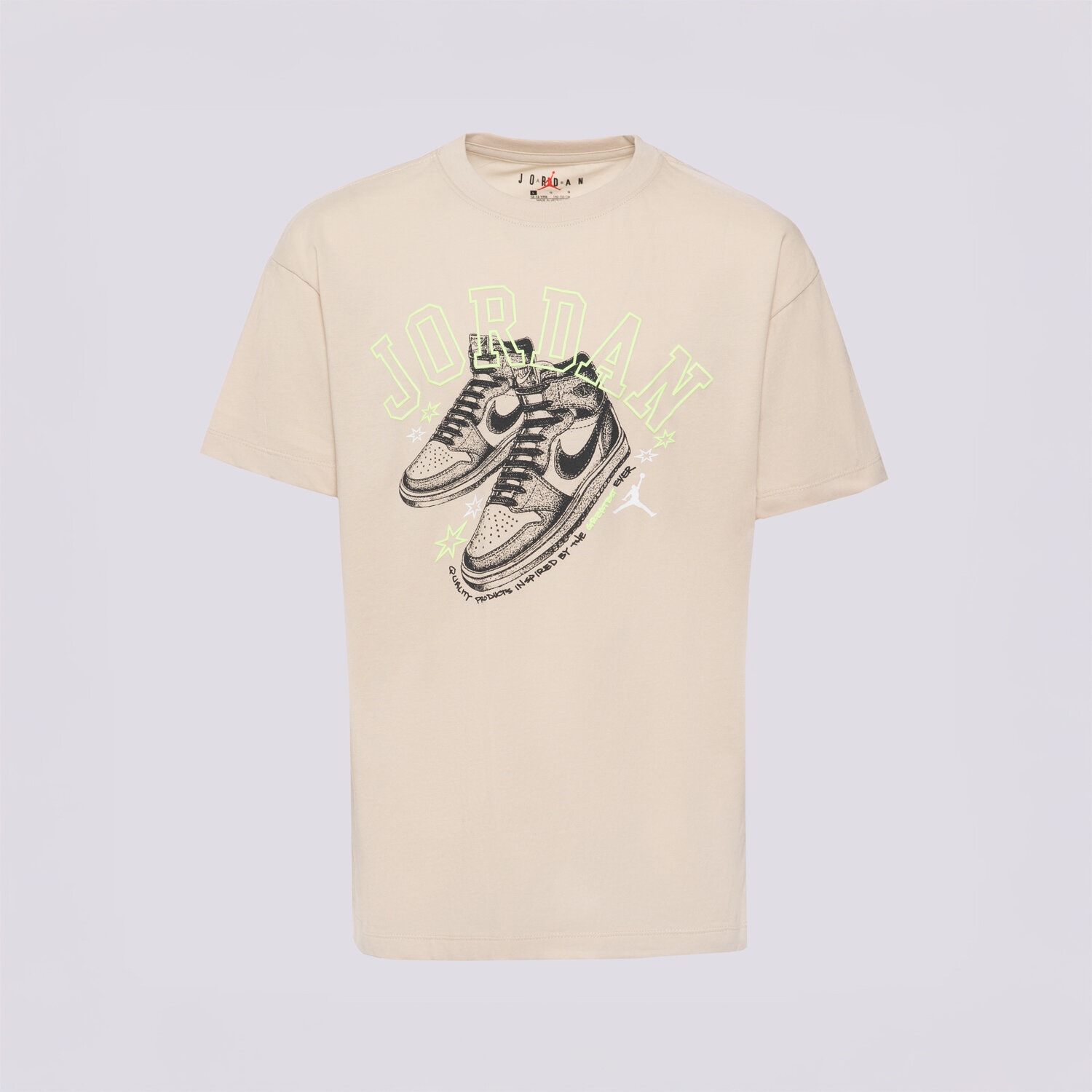 Koszulka, t-shirt dla dzieci JORDAN T-SHIRT JDG JORDAN AJ1 ROOKIE SS TEE GIRL 45F262-X5C BEŻOWY