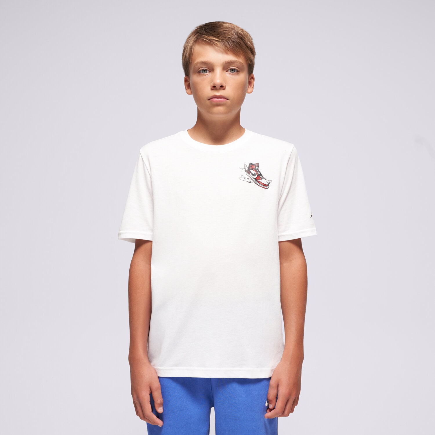Koszulka, t-shirt dla dzieci JORDAN T-SHIRT JDB AIR JORDAN HAS LANDED SS T BOY 95F279-001 BIAŁY