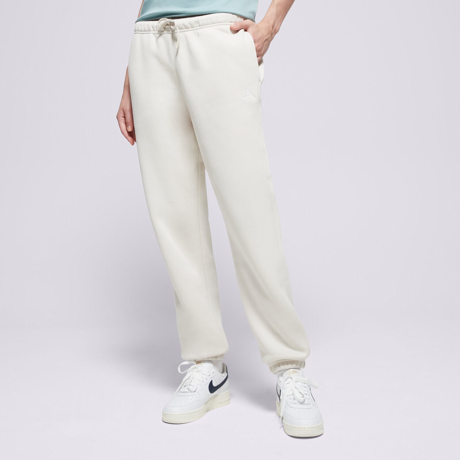 Spodnie sportowe damskie JORDAN SPODNIE W J BRK FLC PANT 24 FV7077-104 KREMOWY