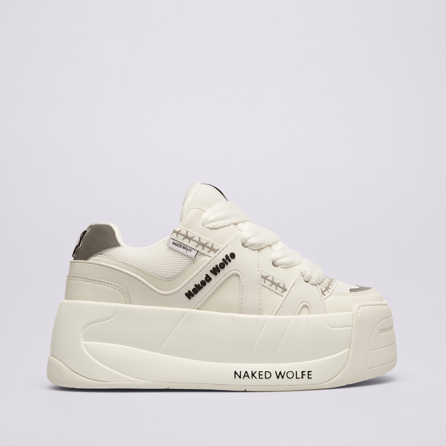 Buty sneakersy damskie NAKED WOLFE SLIDER NWSLIDERWHITE BIAŁY