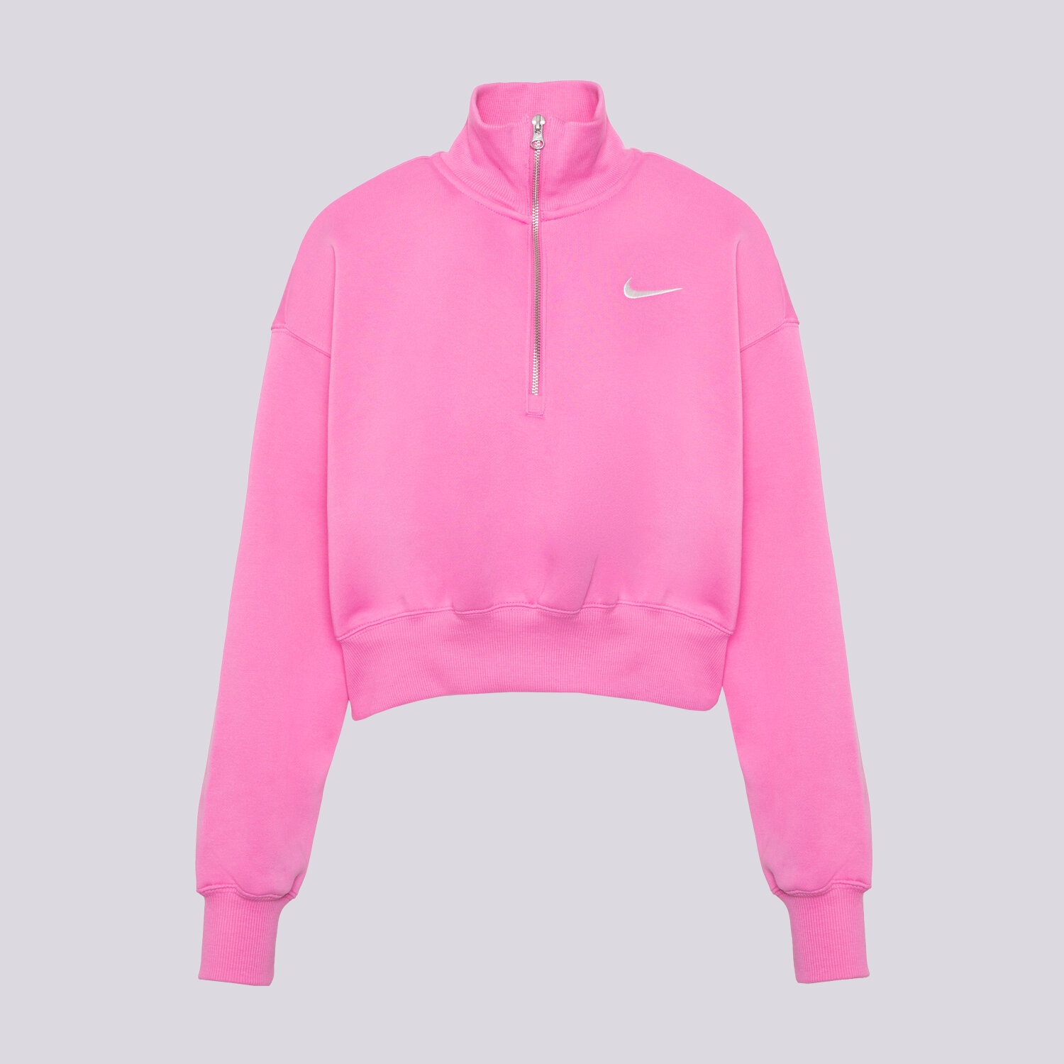 Bluza damska NIKE BLUZA ROZPINANA W NSW PHNX FLC QZ CROP DQ5767-675 RÓŻOWY