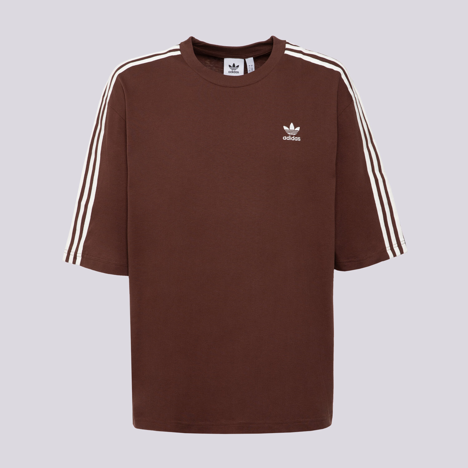Koszulka, t-shirt sportowy męski ADIDAS T-SHIRT OVERSIZE TEE KA0476 BRĄZOWY