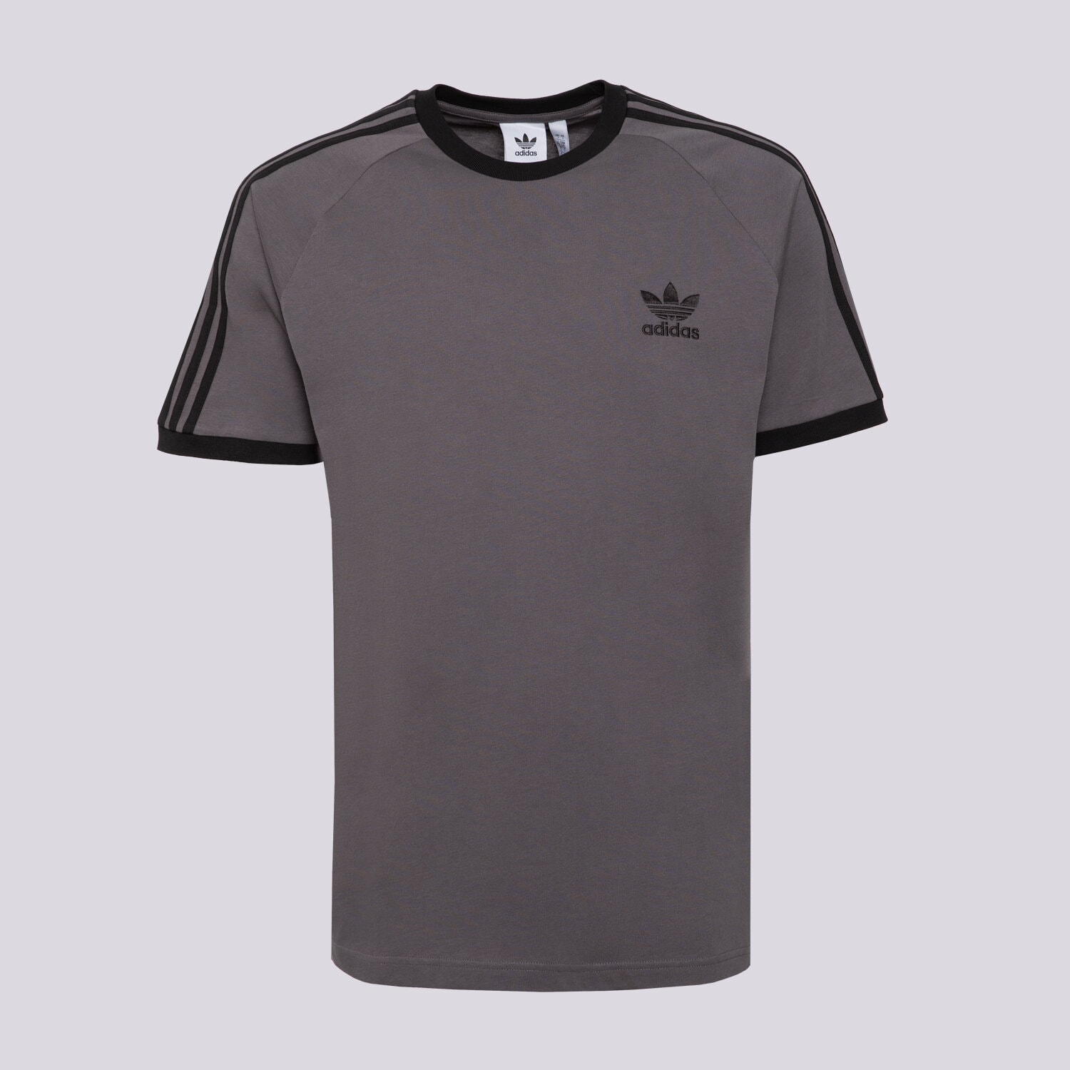 Koszulka, t-shirt sportowy męski ADIDAS T-SHIRT 3-STRIPES TEE JY1373 SZARY