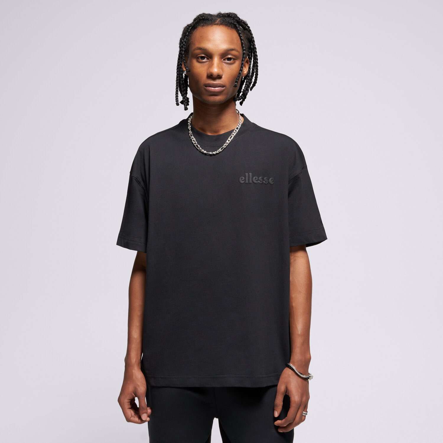Koszulka, t-shirt sportowy męski ELLESSE T-SHIRT ENTRIAMO TEE BLK SHB23150011 CZARNY
