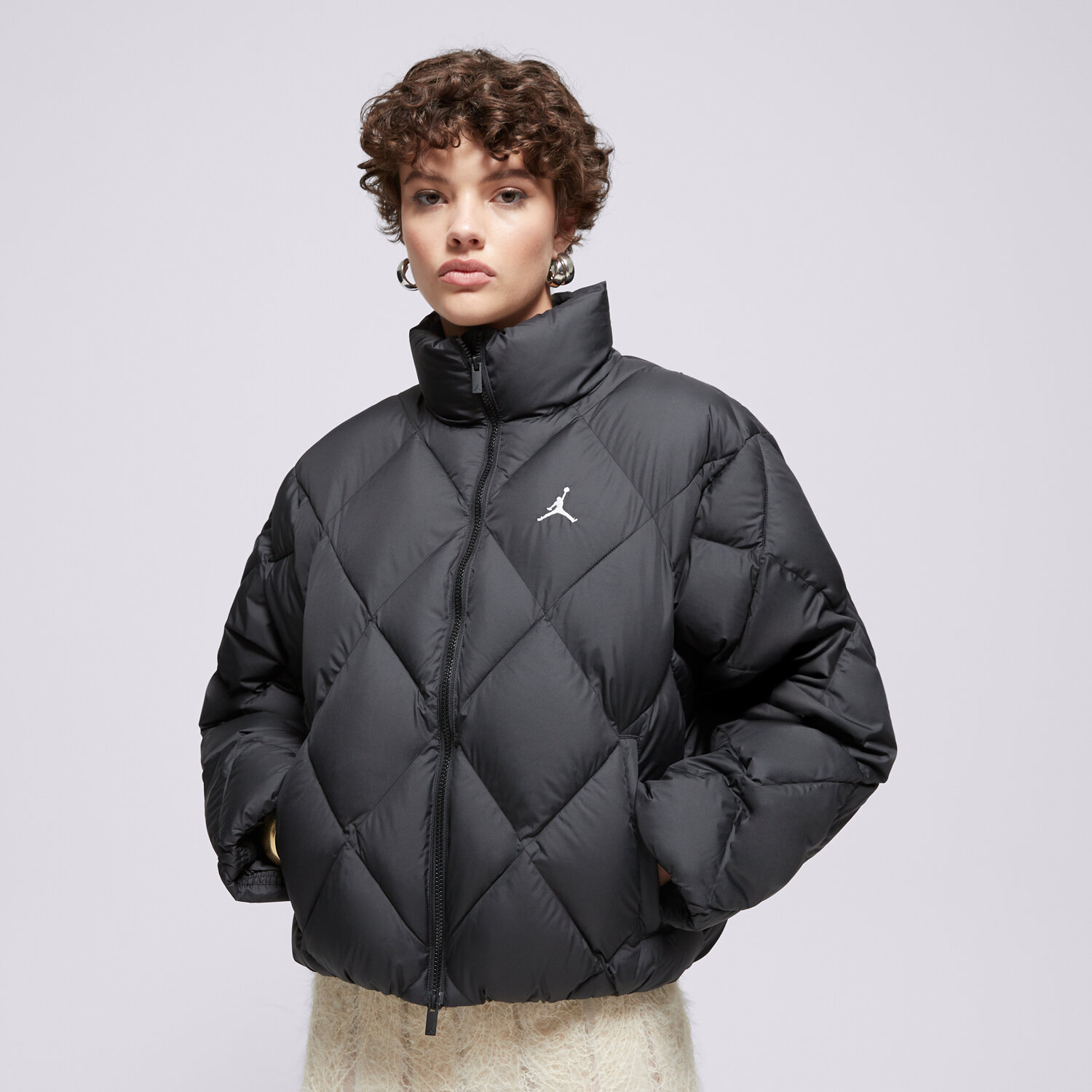 Kurtka zimowa damska JORDAN KURTKA W J BRK PUFFER QLT HV0417-010 CZARNY