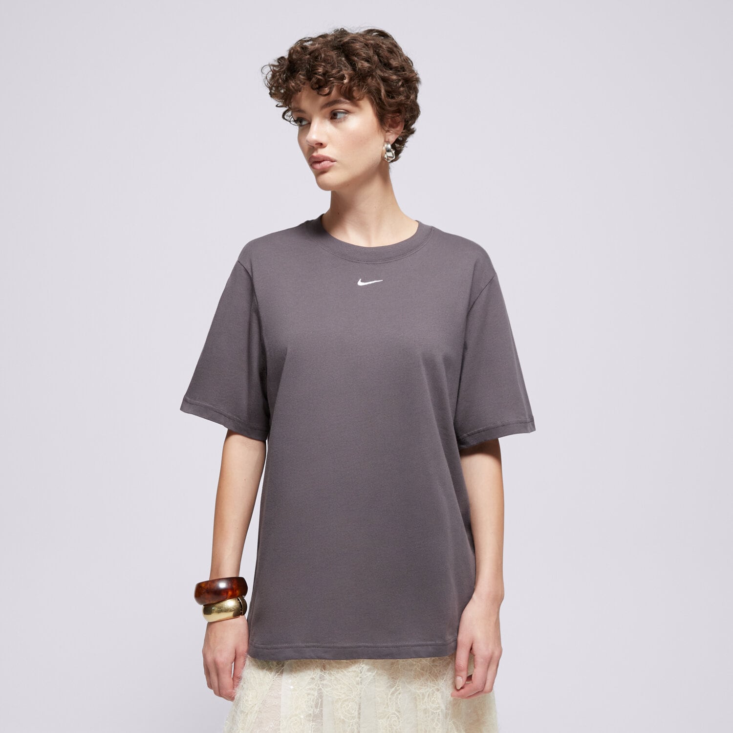 Koszulka, t-shirt damski NIKE T-SHIRT W NSW TEE ESSNTL LBR FD4149-082 SZARY