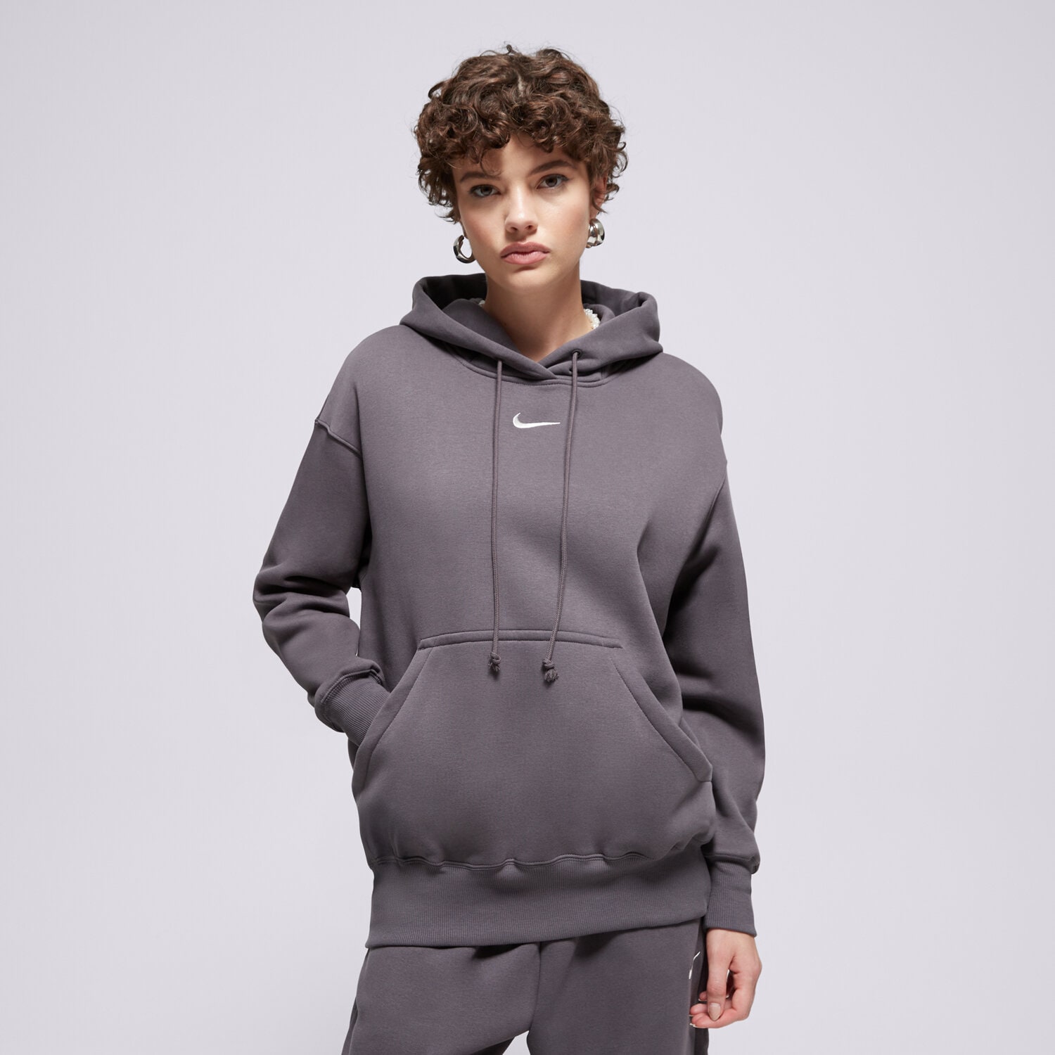 Bluza damska NIKE BLUZA Z KAPTUREM W NSW PHNX FLC OS PO HOODIE DQ5860-036 SZARY