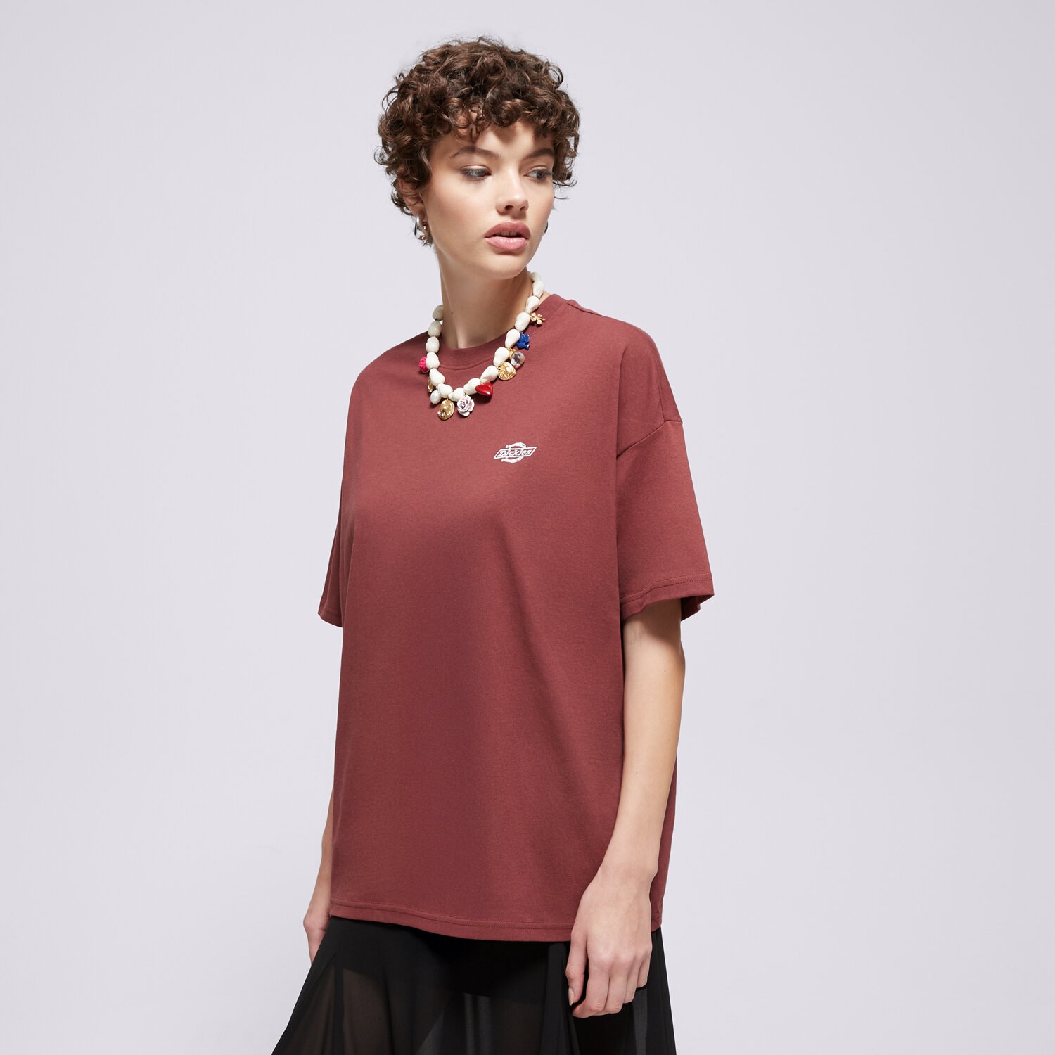 Koszulka, t-shirt damski DICKIES T-SHIRT SUMMERDALE SS TEE DK0A4Y1BL161 BRĄZOWY