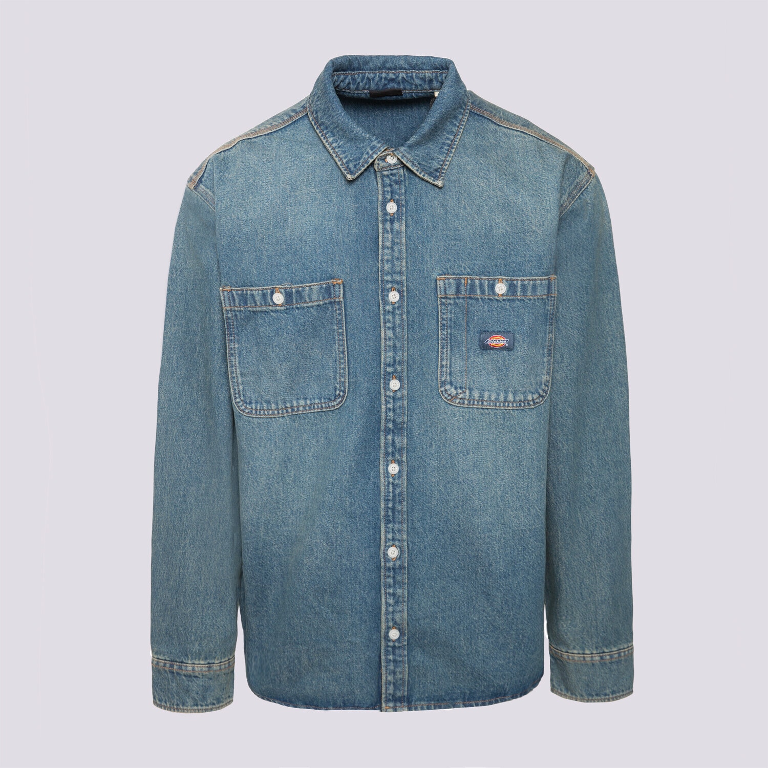 Koszule męskie sportowe DICKIES KOSZULA MECHANIC DENIM SHIRT LS DK0A87PXL231 NIEBIESKI