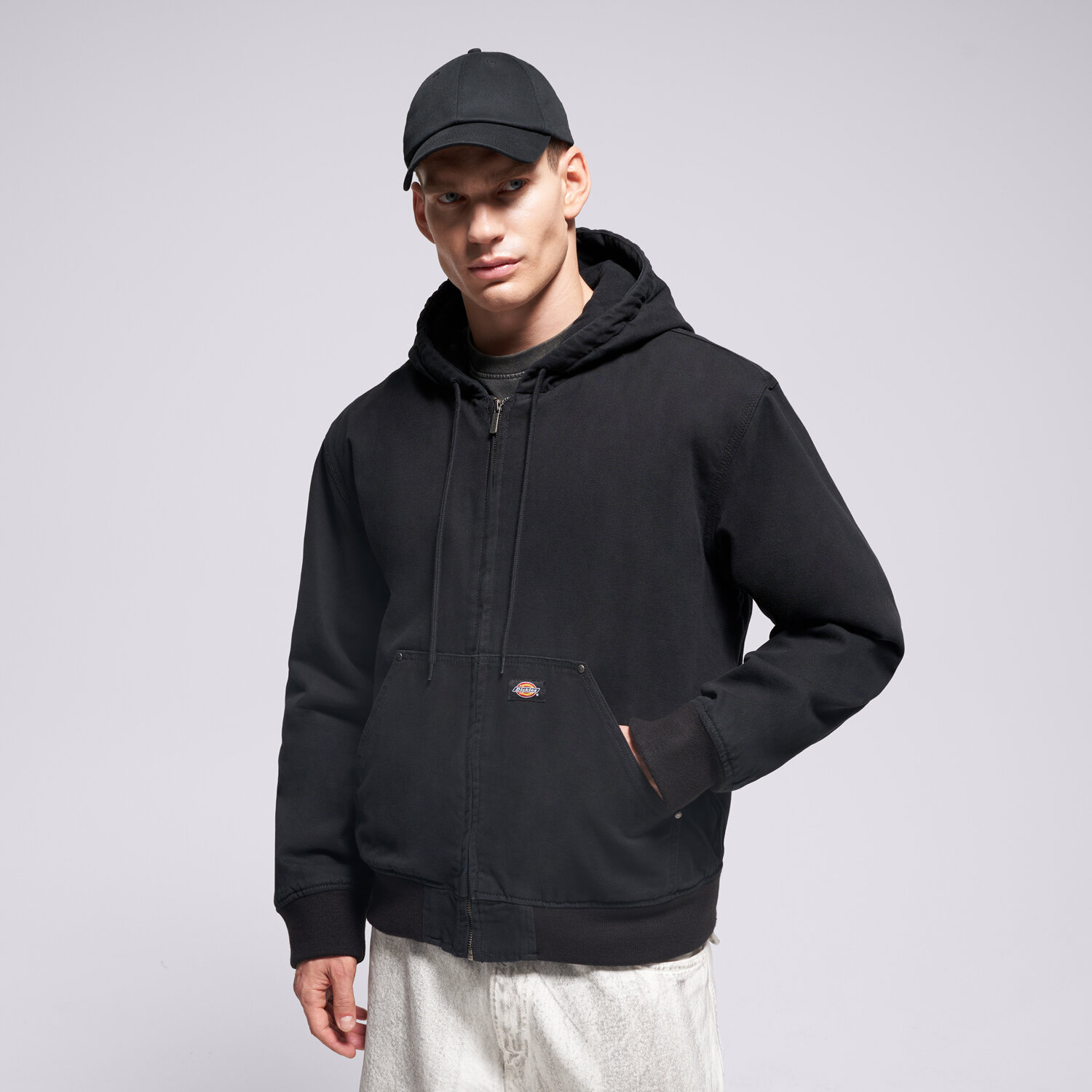 Kurtka zimowa męska DICKIES KURTKA ZIMOWA HILHAM HOODED CANVAS JACKET DK0A87O5BLK1 CZARNY