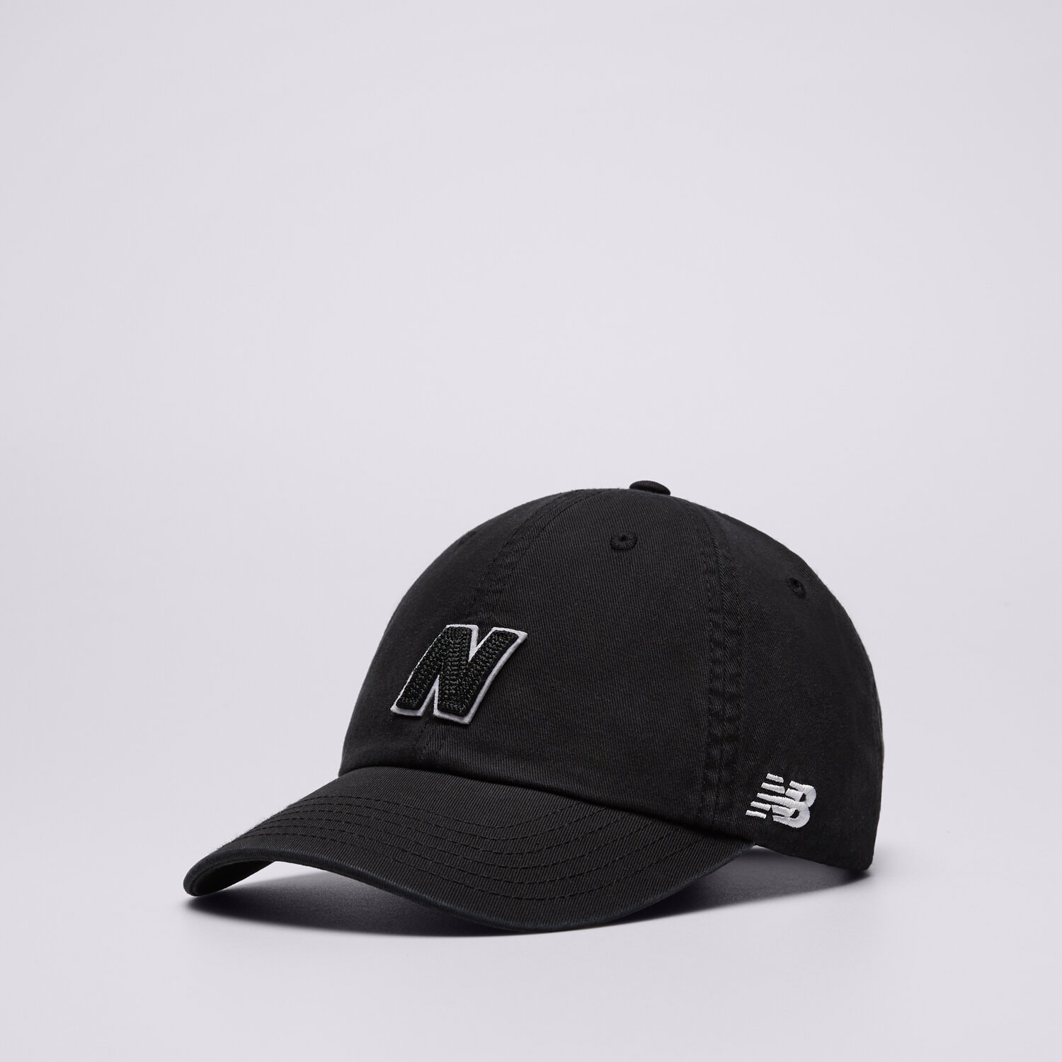 Czapka z daszkiem dla dzieci NEW BALANCE CZAPKA 6 PANEL BLOCK N HAT V 2.0 LAH51005BK CZARNY
