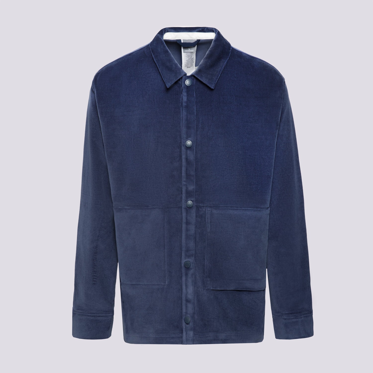 Koszule męskie sportowe NEW BALANCE KOSZULA STRETCH CORDUROY OVERSHIRT MT53524NNY GRANATOWY