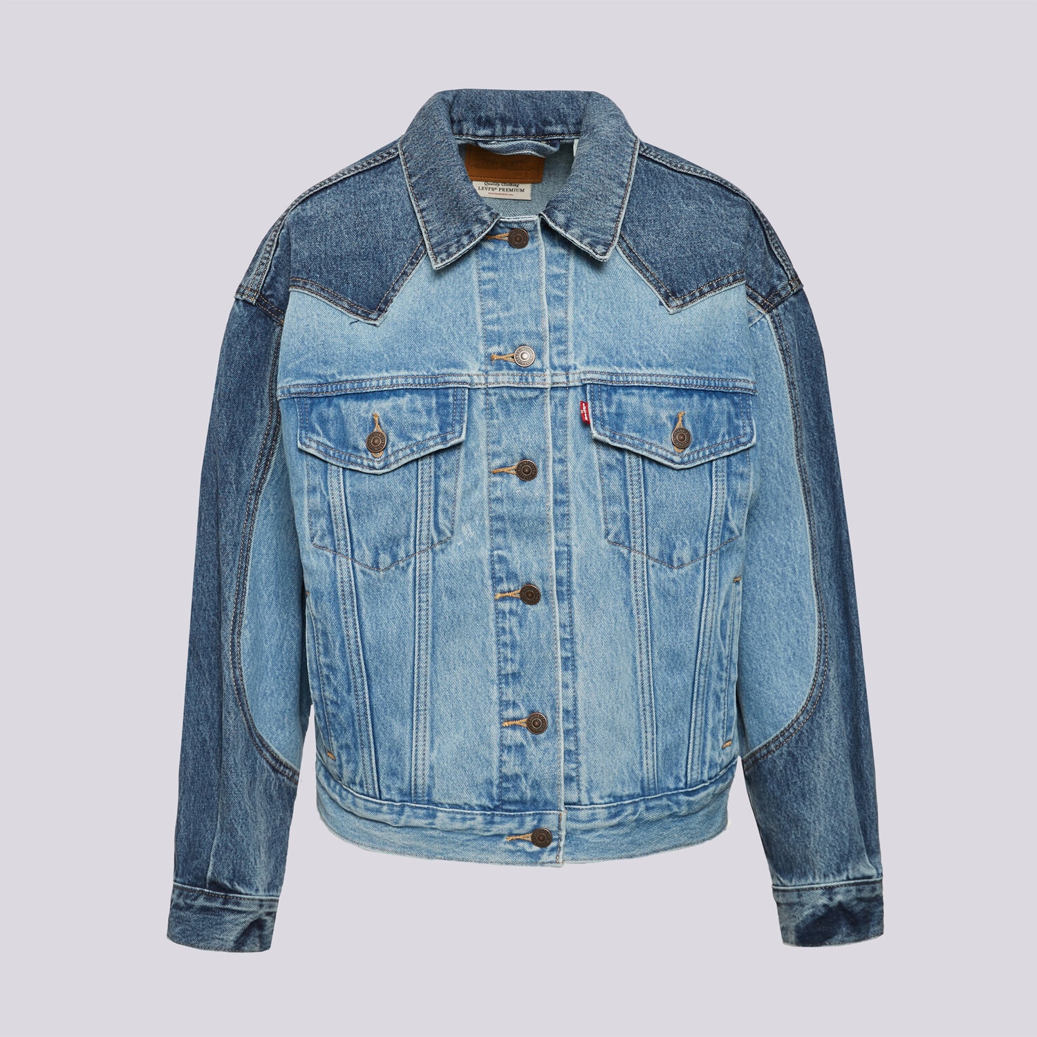 Kurtka wiosenna / jesienna damska LEVI'S KURTKA 90S WESTERN PIECED TRCKR WORN IN 003RS-0000 NIEBIESKI