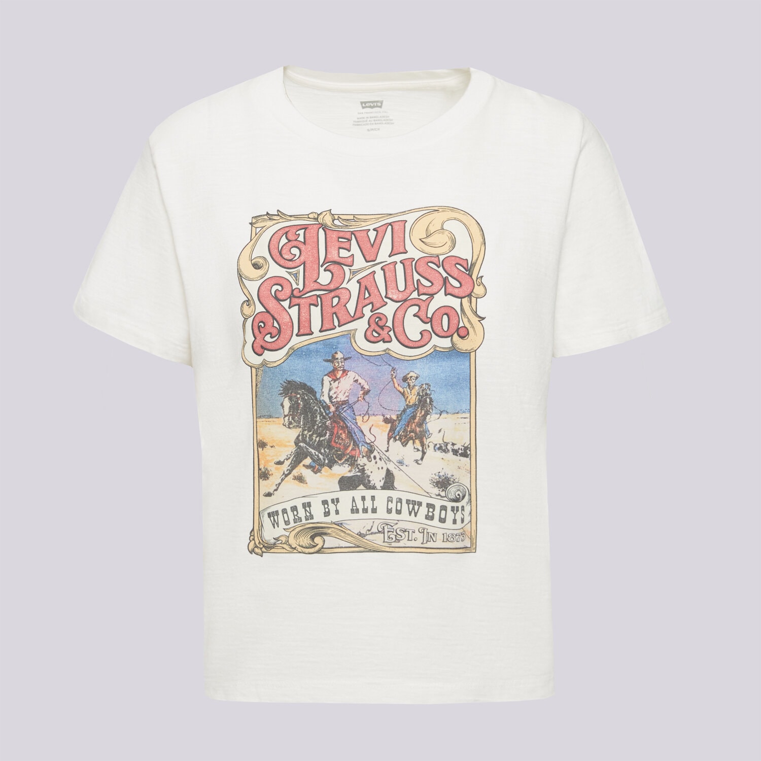 Koszulka, t-shirt damski LEVI'S T-SHIRT GRAPHIC BOXY TSHIRT WHITES A8804-0049 BIAŁY