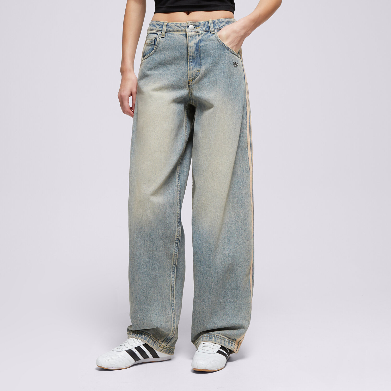 Spodnie sportowe damskie ADIDAS SPODNIE P ESS DENIM PNT JY2868 NIEBIESKI
