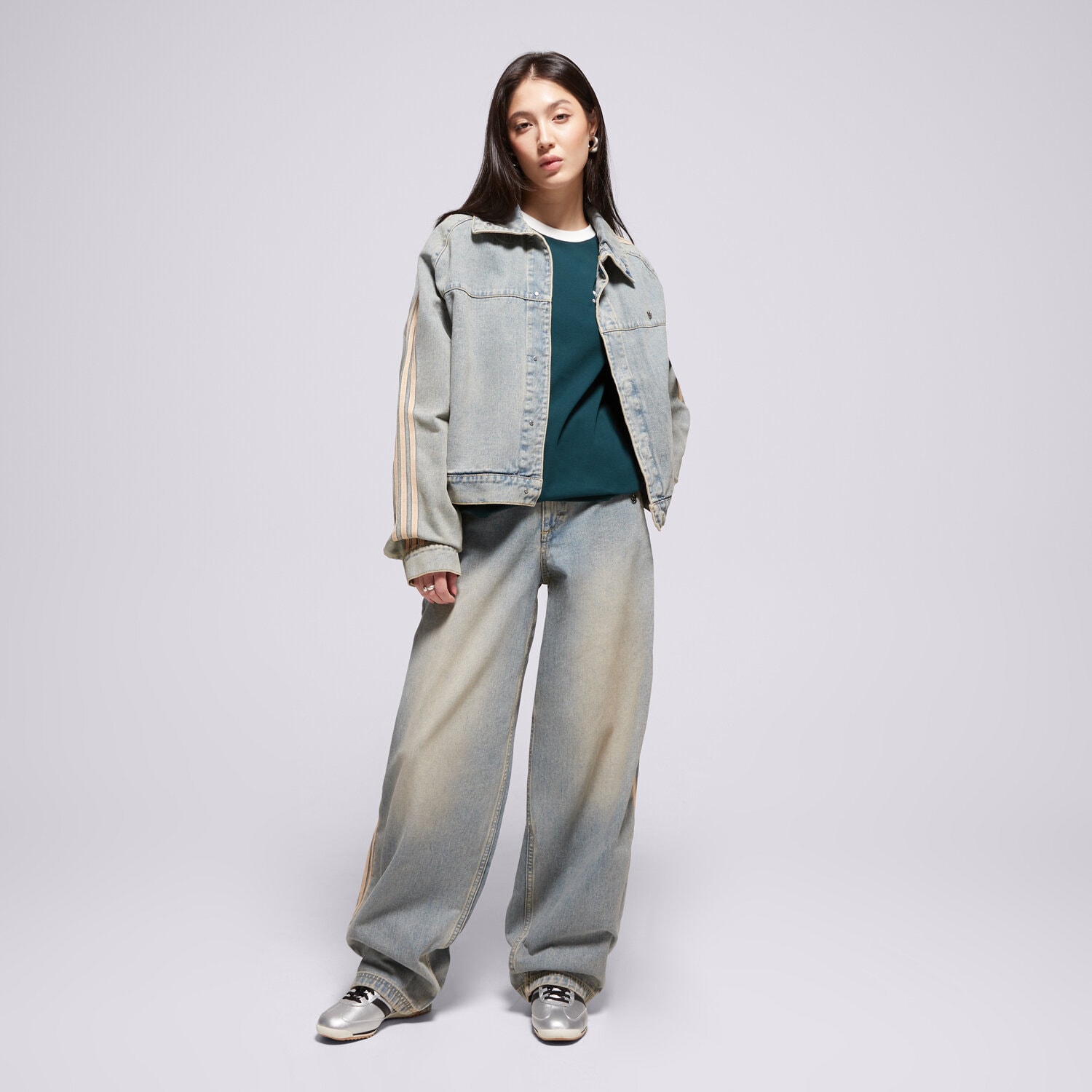 Spodnie sportowe damskie ADIDAS SPODNIE P ESS DENIM PNT JY2868 NIEBIESKI