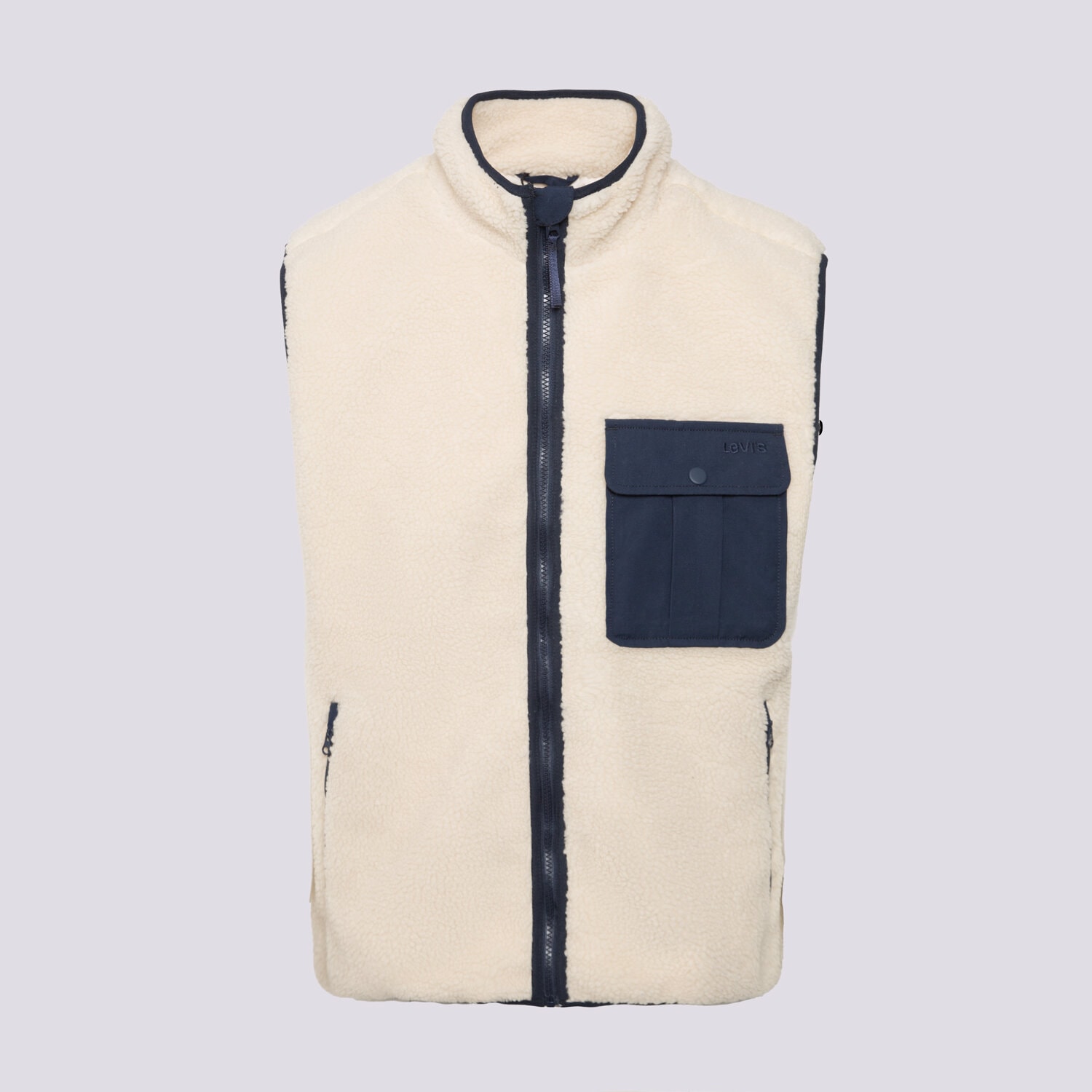 Bezrękawniki męskie sportowe LEVI'S BEZRĘKAWNIK JOONIE SHERPA VEST NEUTRALS 003AY-0002 BEŻOWY