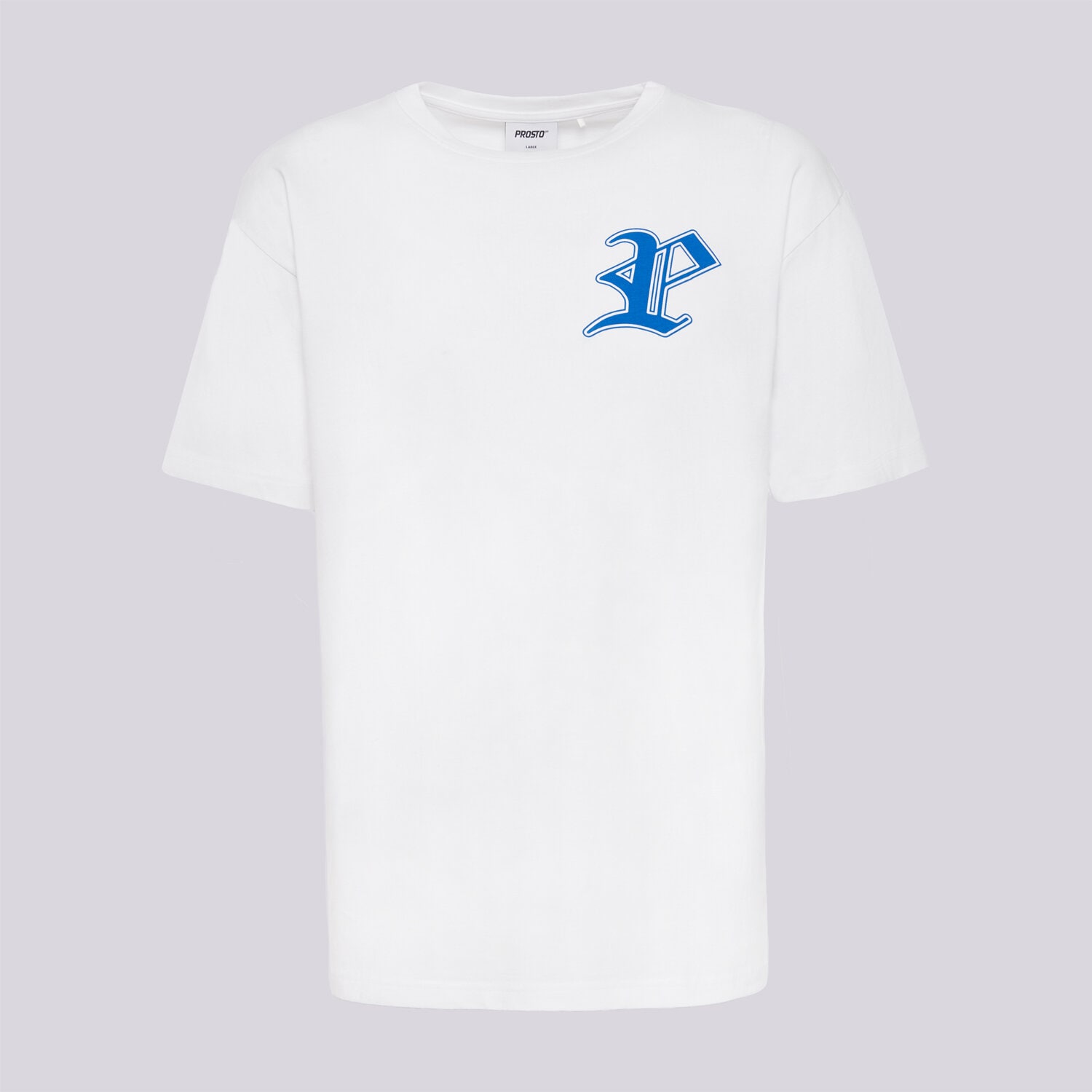 Koszulka, t-shirt sportowy męski PROSTO T-SHIRT GOTHIC P WHITE KL252MTEE1051 BIAŁY