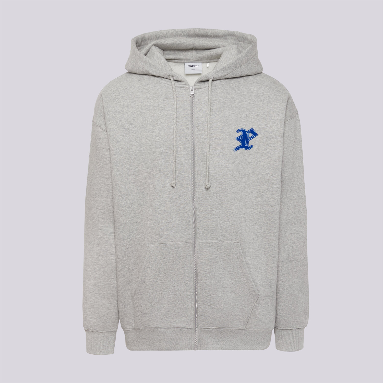 Bluza męska PROSTO BLUZA ROZPINANA ZIP HOODIE GHOTIC P GRAY KL252MSWE2121 SZARY