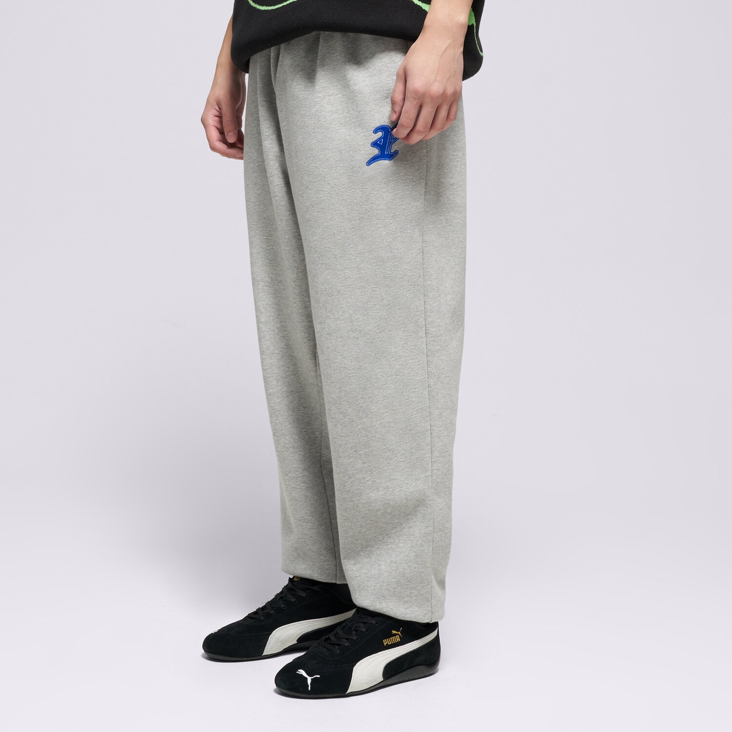 Spodnie sportowe męskie PROSTO SPODNIE SWEATPANTS GHOTIC P GRAY KL252MPAN4091 SZARY