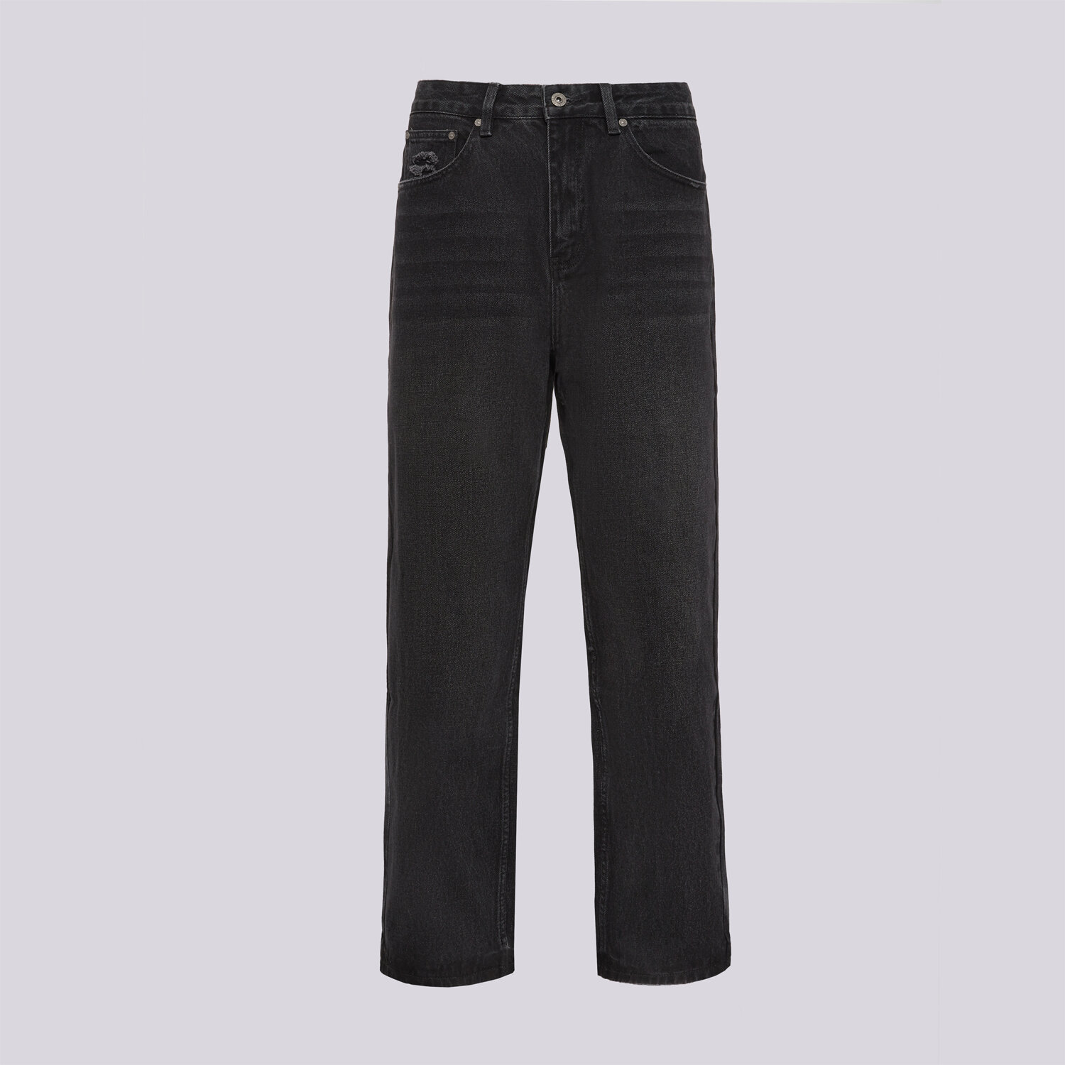 Spodnie sportowe męskie PROSTO SPODNIE JEANS REGULAR BUNKER GRAPHITE KL252MPAN3021 CZARNY