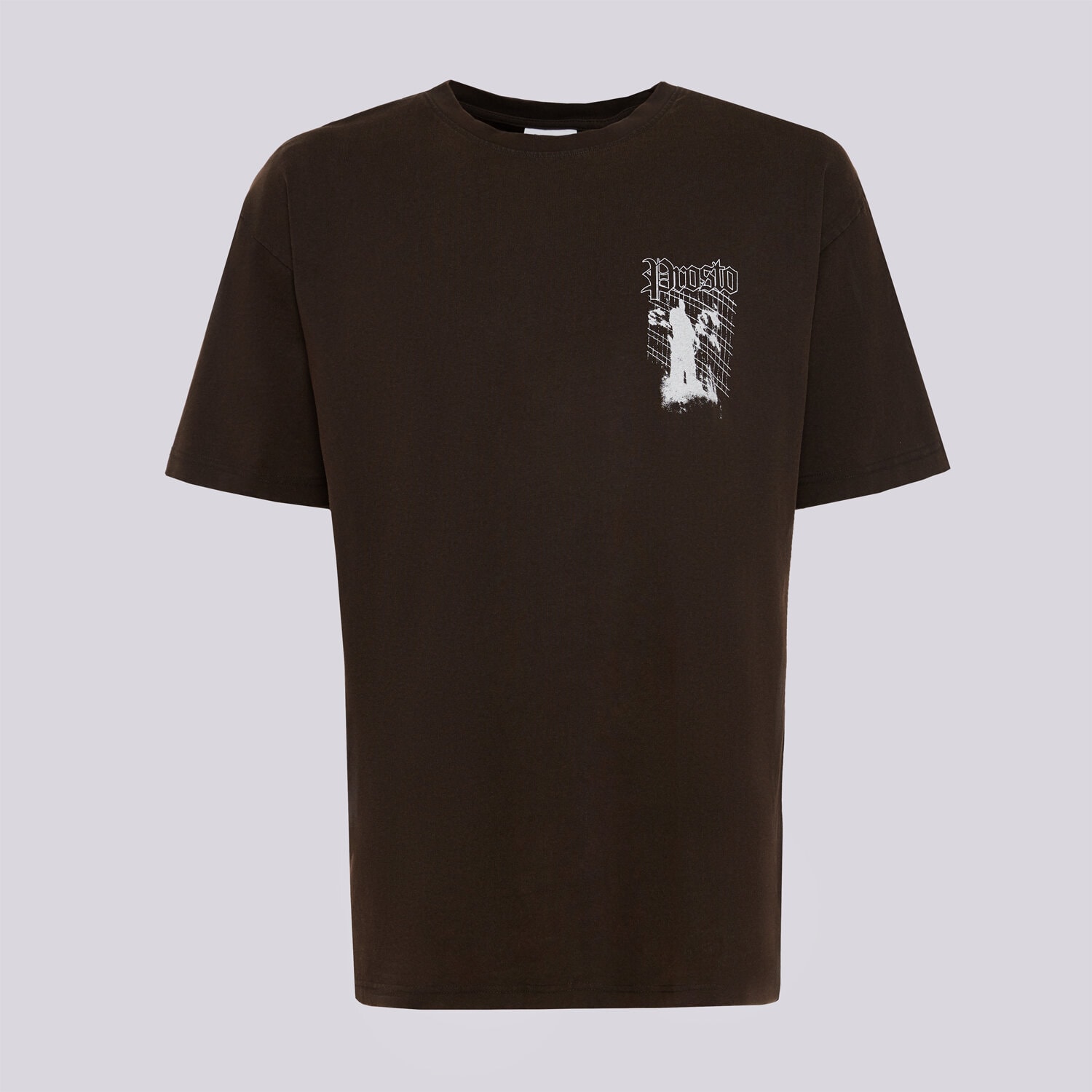 Koszulka, t-shirt sportowy męski PROSTO T-SHIRT SHADOW WASHED BLACK KL252MTEE1081 SZARY