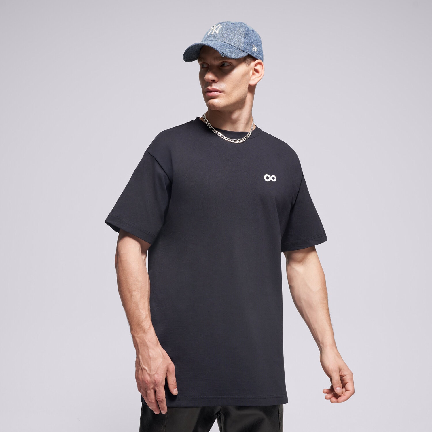 Koszulka, t-shirt sportowy męski PROSTO T-SHIRT INFINITY D BLACK KL252MTEE1172 CZARNY