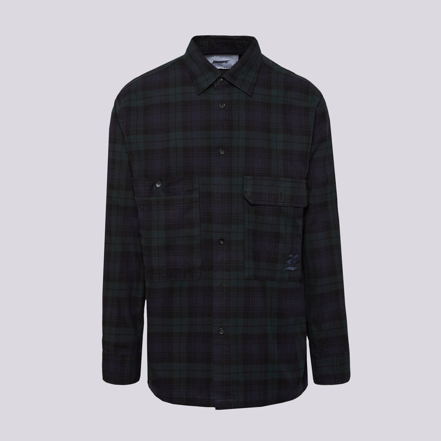 Koszule męskie sportowe PROSTO KOSZULA SHIRT CHECK NAVY KL252MOTH4012 MULTICOLOR