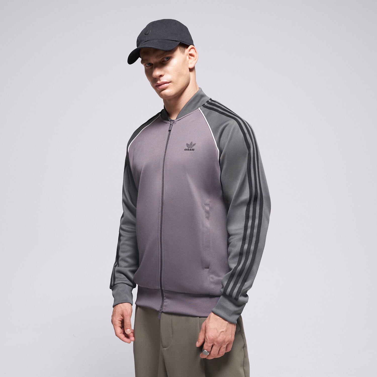 Bluza męska ADIDAS BLUZA ROZPINANA SST TT JY1295 SZARY