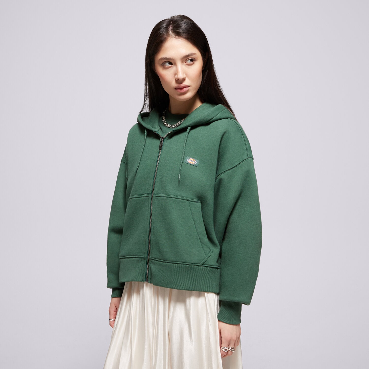 Bluza damska DICKIES  BLUZA ROZPINANA OAKPORT ZIP HOODIE DK0A4Y1ZPIN1 ZIELONY