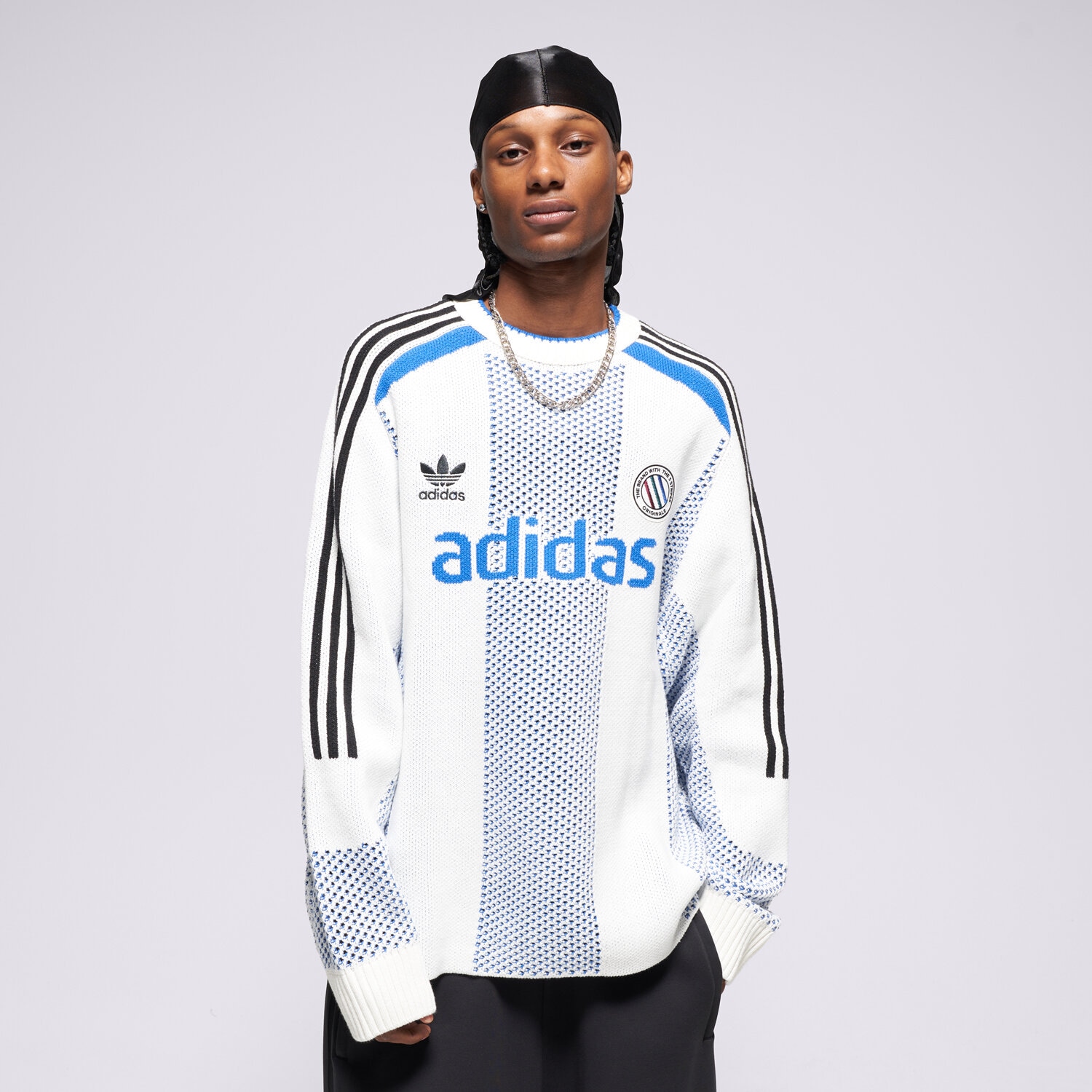 Koszule męskie sportowe ADIDAS SWETER PULLOVER (LONG SLEEVE) KQ5085 BIAŁY