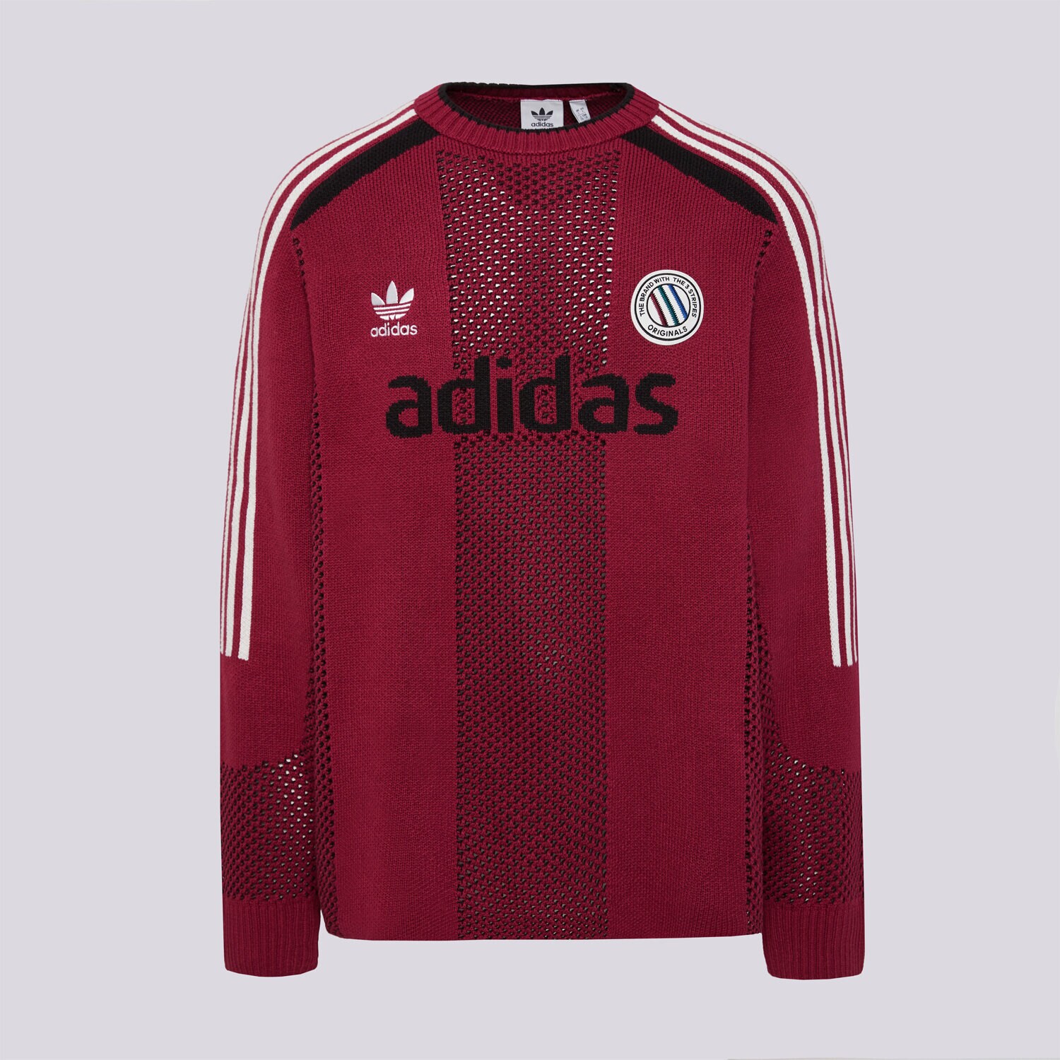 Bluza męska ADIDAS SWETER PULLOVER (LONG SLEEVE) KQ5086 BORDOWY