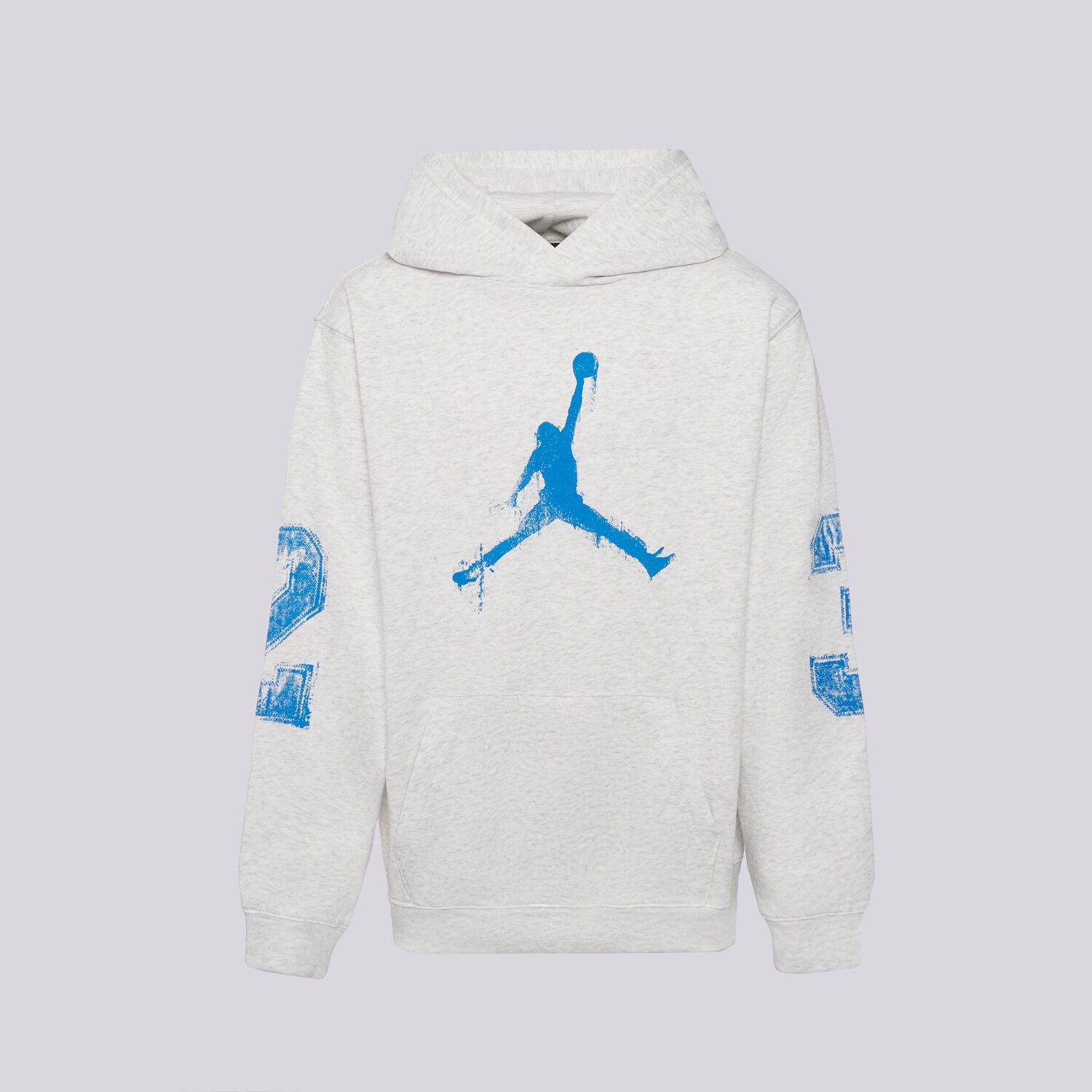 Sportowa bluza dziecięca JORDAN BLUZA Z KAPTUREM JDB MJ MVP HBR JM FLC PO BOY 95F097-X58 SZARY