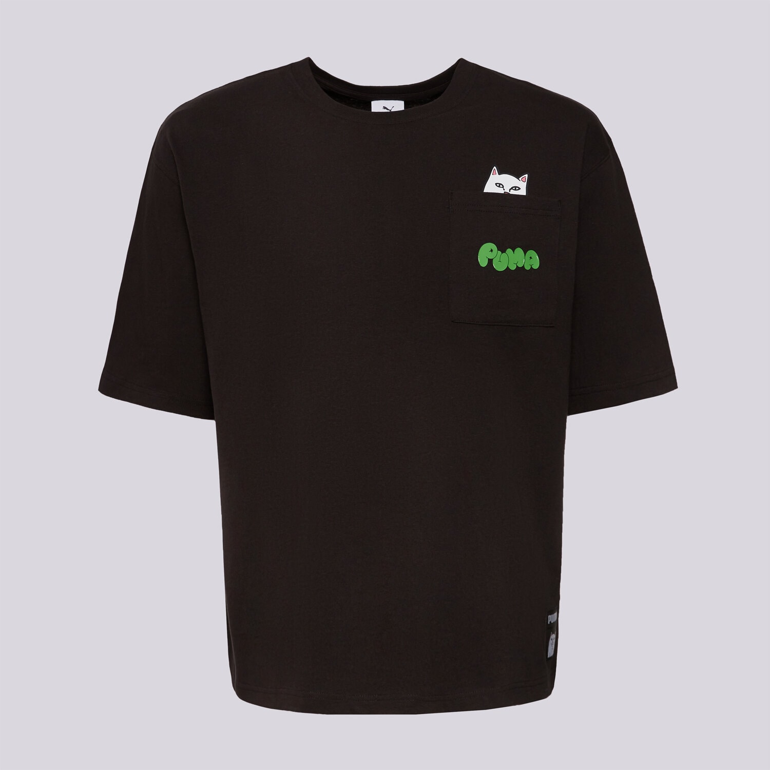 Koszulka, t-shirt sportowy męski PUMA T-SHIRT PUMA X RIPNDIP RELAXED POCKET TEE 633779 01 CZARNY
