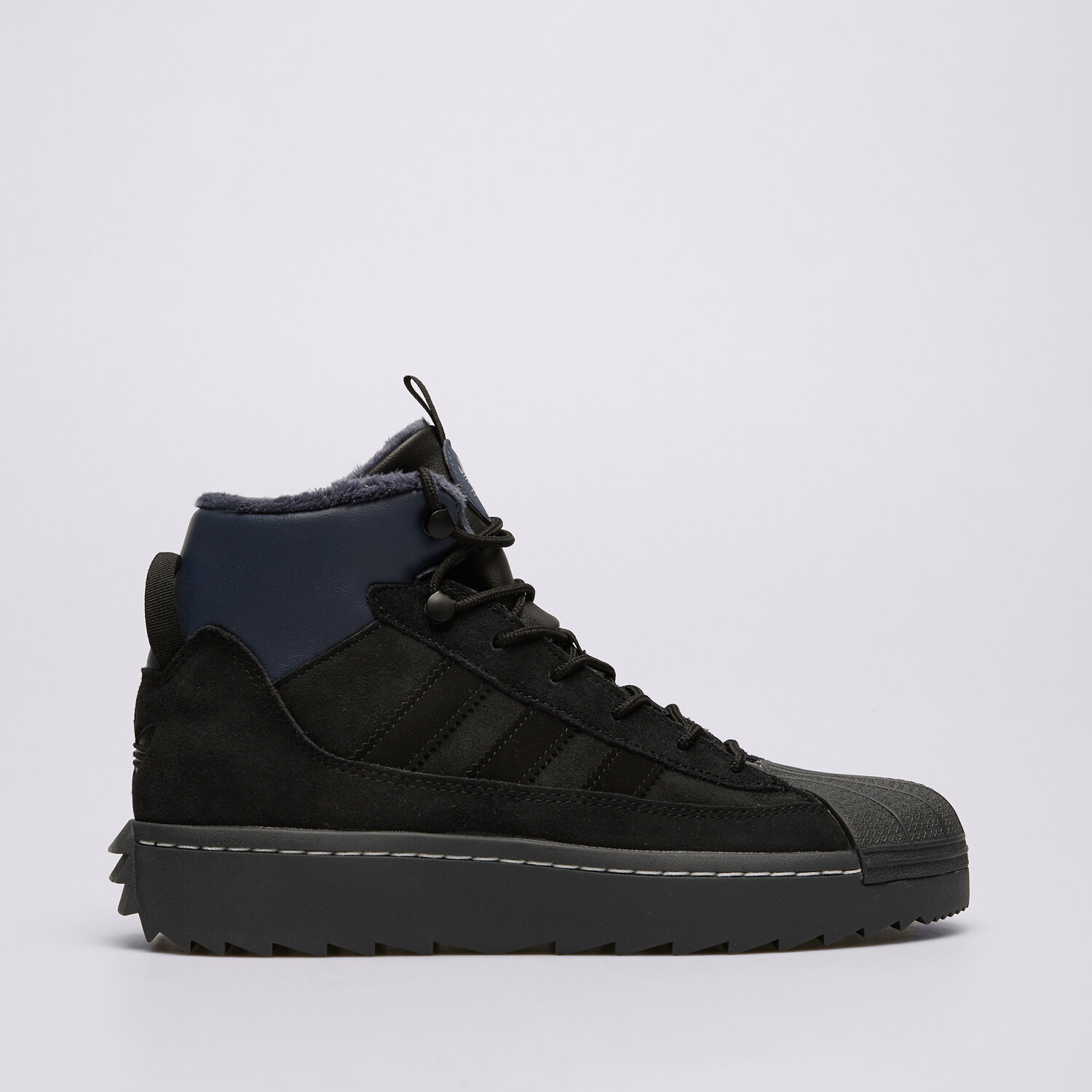 Buty zimowe, trekkingowe, outdoor dla dzieci ADIDAS SUPERSTAR WINTER TREK J JQ0346 CZARNY