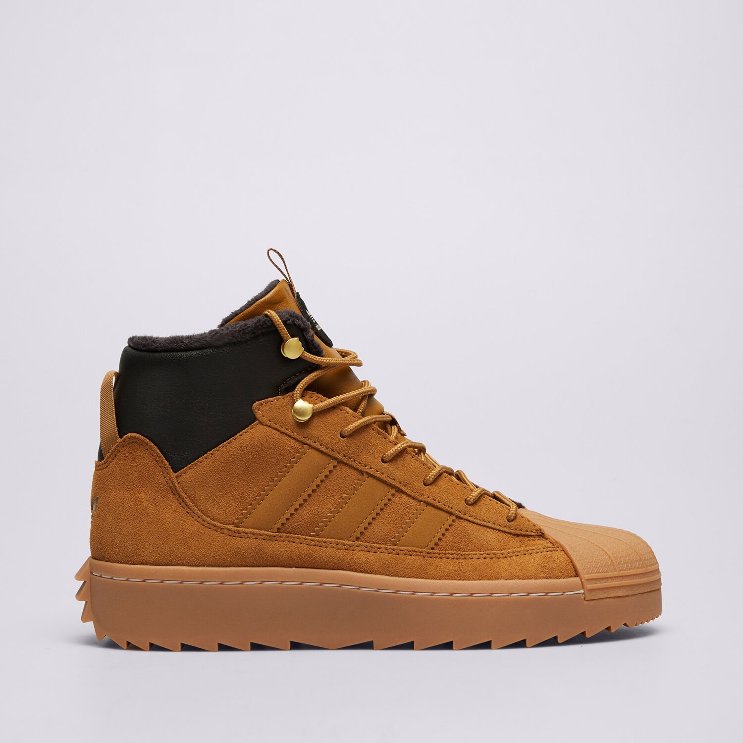 Buty zimowe, trekkingowe, outdoor dla dzieci ADIDAS SUPERSTAR WINTER TREK J JQ0345 BRĄZOWY