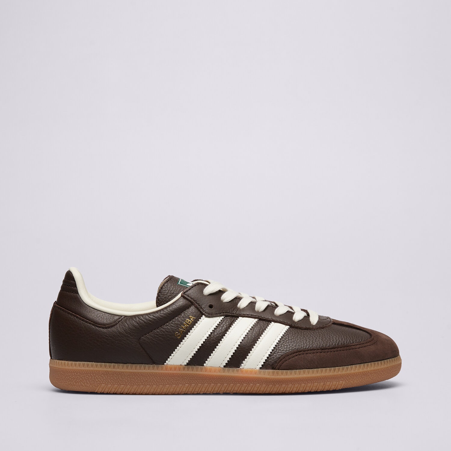 Buty sneakersy męskie ADIDAS SAMBA  JR0891 BRĄZOWY