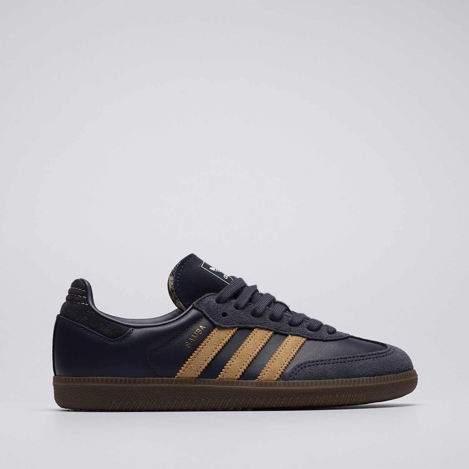 Buty sneakersy męskie ADIDAS SAMBA  JR0894 NIEBIESKI