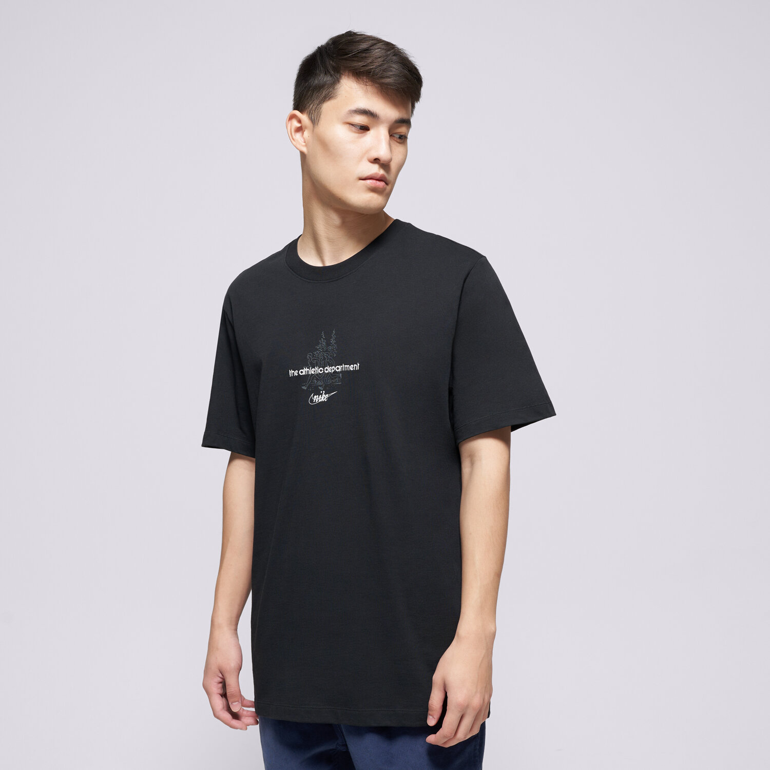 Koszulka, t-shirt sportowy męski NIKE T-SHIRT M NSW TEE HO25 SSNL CLUB HV0125-010 CZARNY