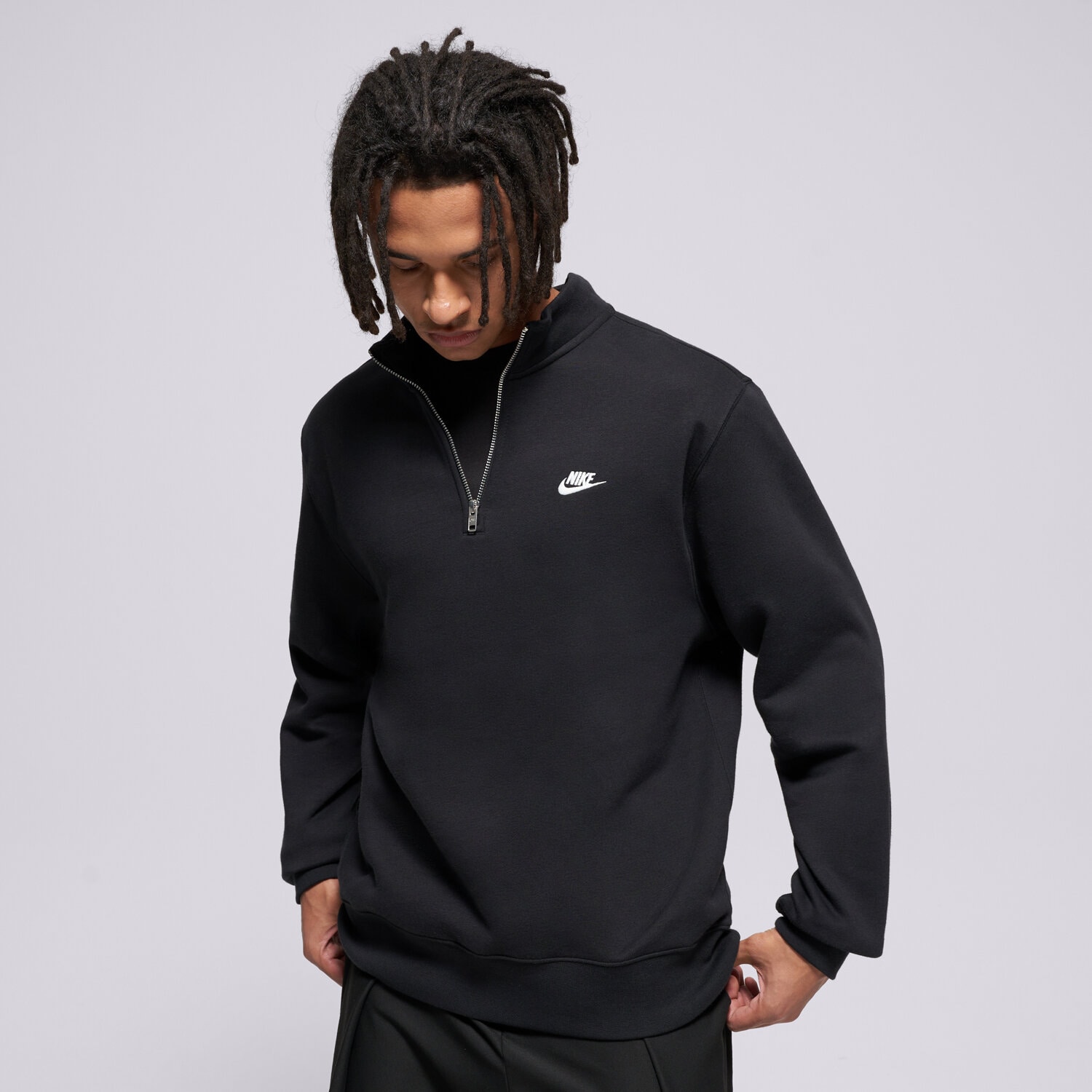 Bluza męska NIKE BLUZA M NK CLUB BB HZ TOP FN3864-010 CZARNY