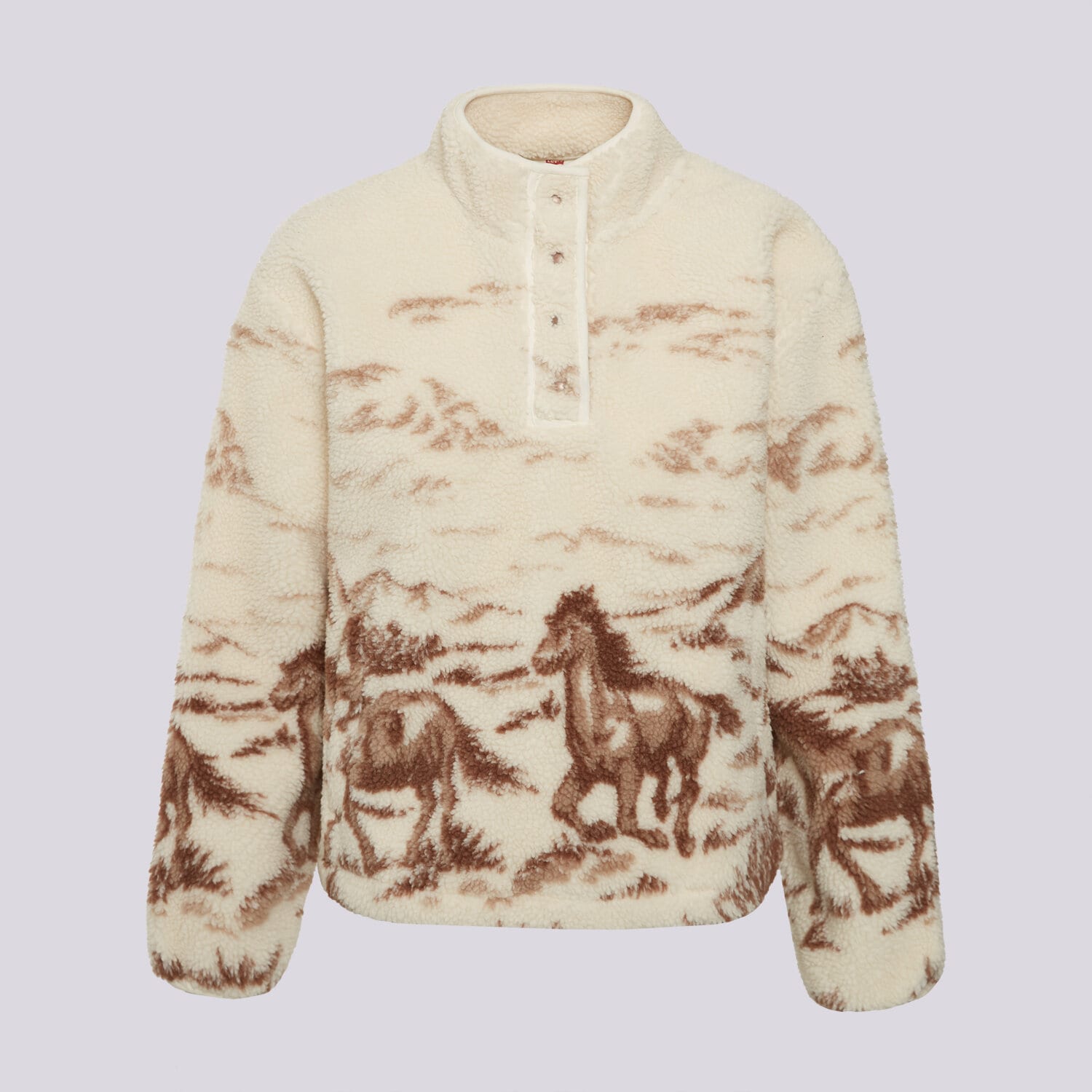 Bluza damska LEVI'S POLAR KASEY SHERPA PULLOVER OW NEUTRALS 003ZA-0000 BRĄZOWY