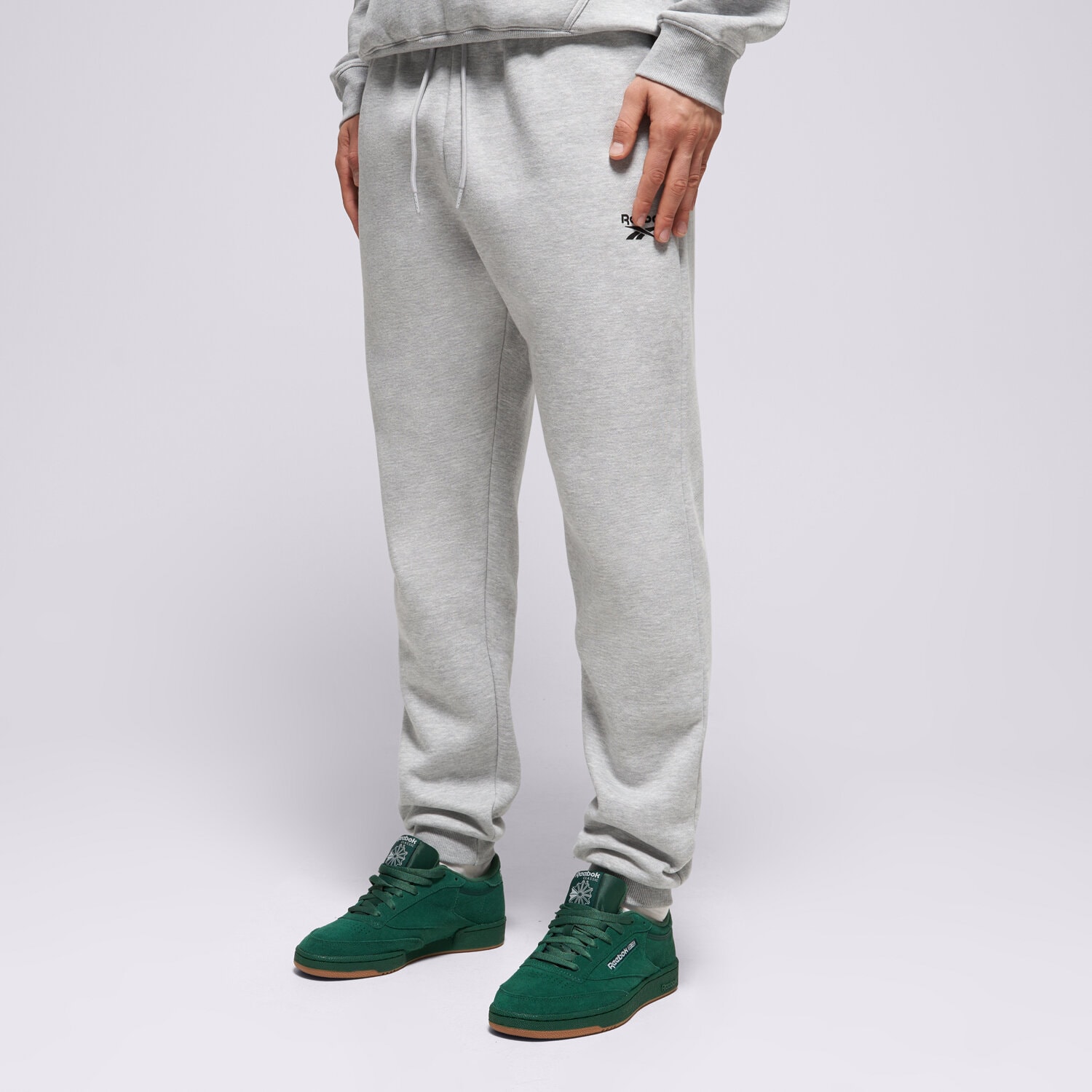 Spodnie sportowe męskie REEBOK SPODNIE ANDRE SMALL LOGO CUFFED 100240232 SZARY