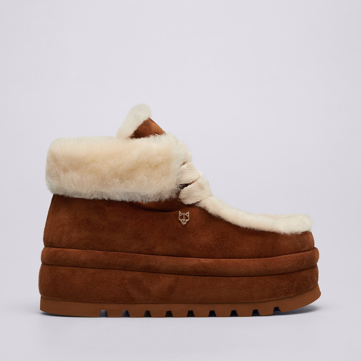 Buty zimowe damskie NAKED WOLFE BAMBI NWBAMBITAN BRĄZOWY