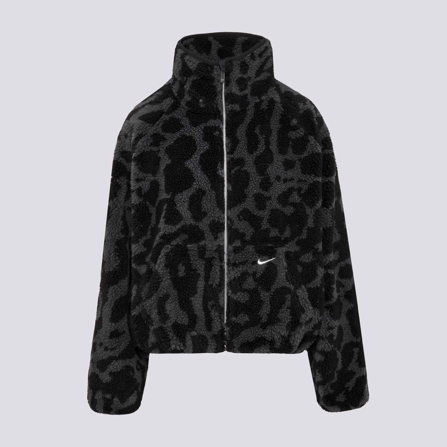Kurtka zimowa damska NIKE KURTKA W NSW STREET SHERPA JKT HV2070-010 CZARNY