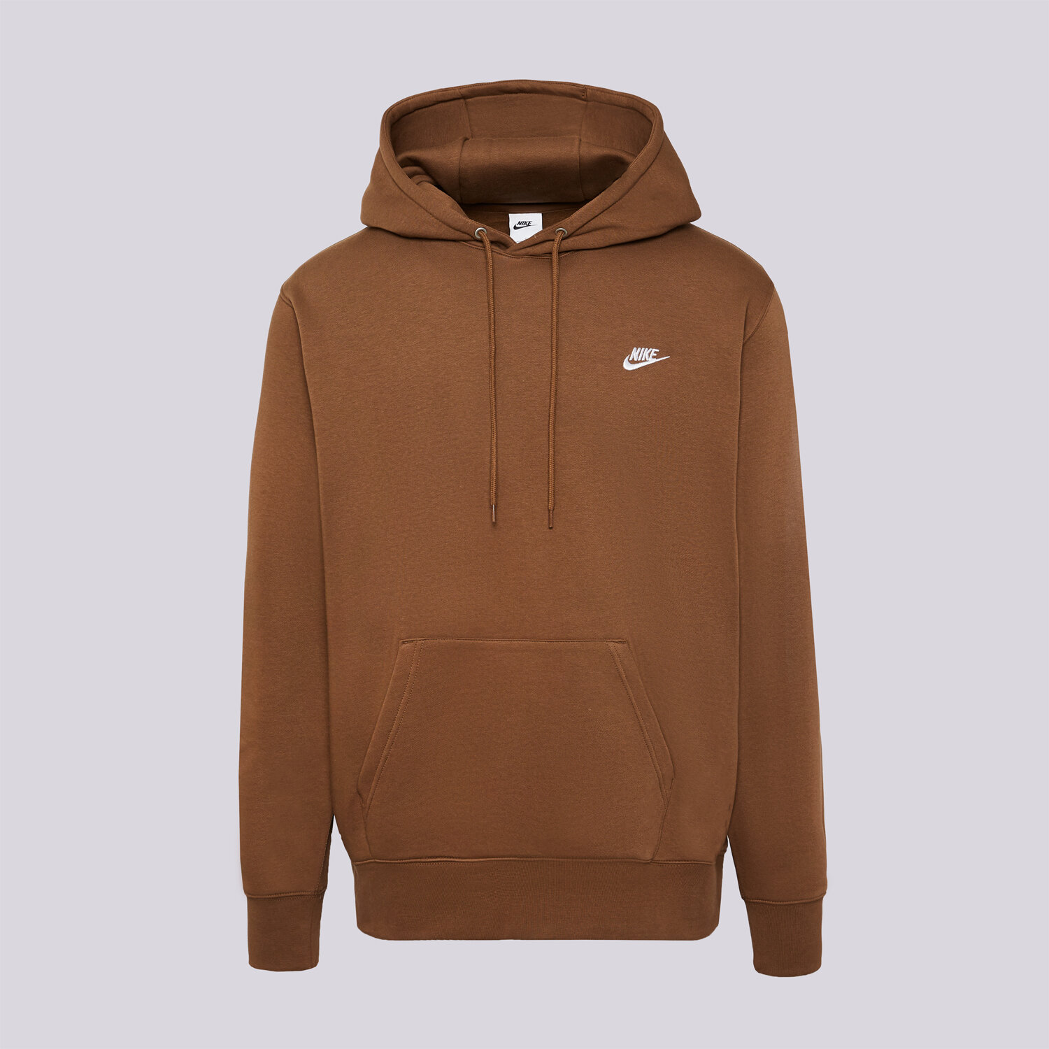 Bluza męska NIKE BLUZA Z KAPTUREM M NK CLUB BB PO HOODIE FN3859-235 BRĄZOWY