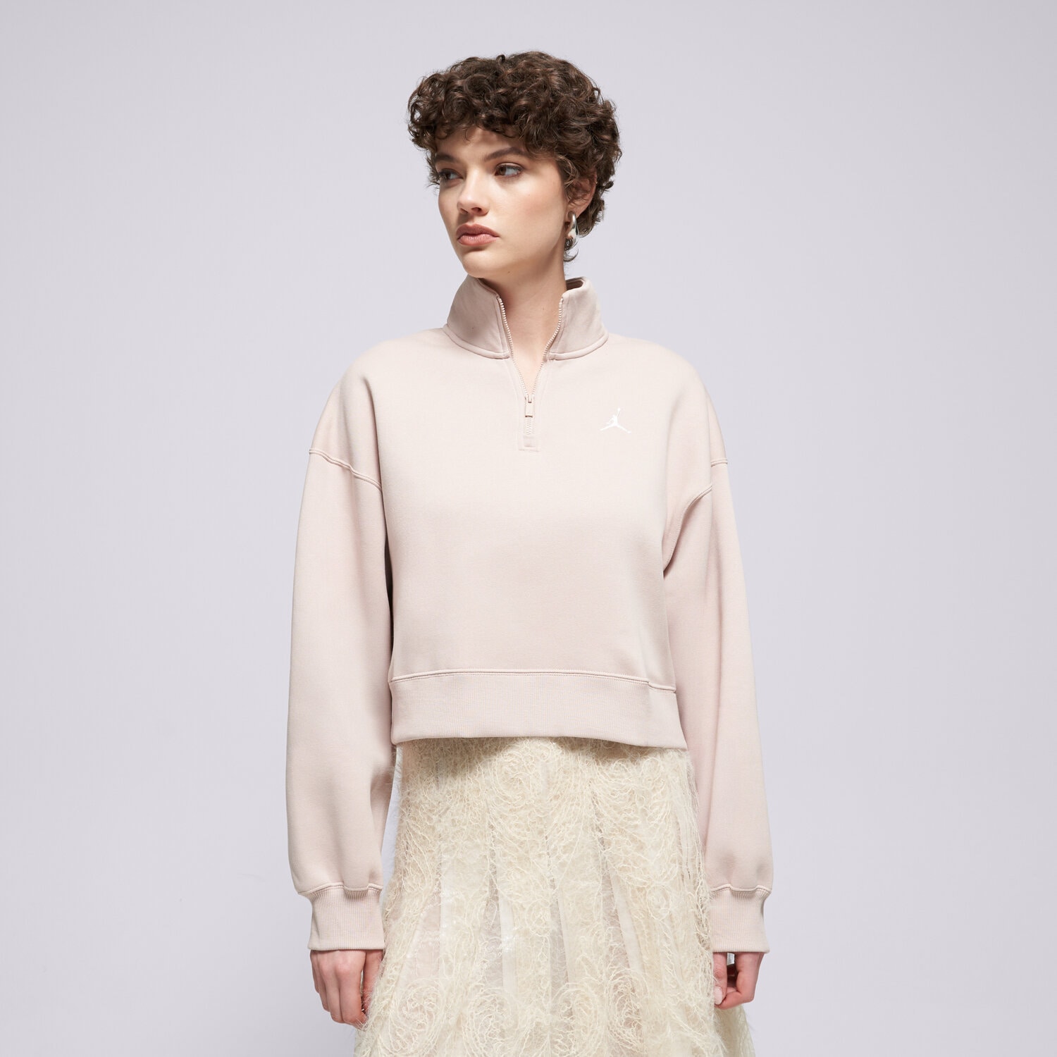 Bluza damska JORDAN BLUZA W J BRK FLC QZ TOP IH2391-292 BEŻOWY