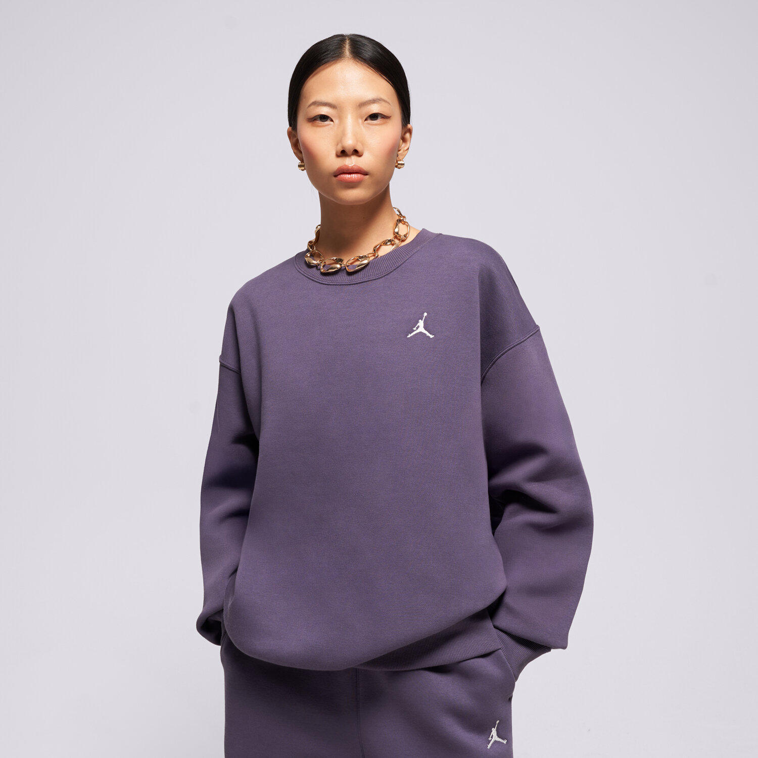 Bluza damska JORDAN BLUZA W J BRK FLC CREW 24 FV7074-573 FIOLETOWY